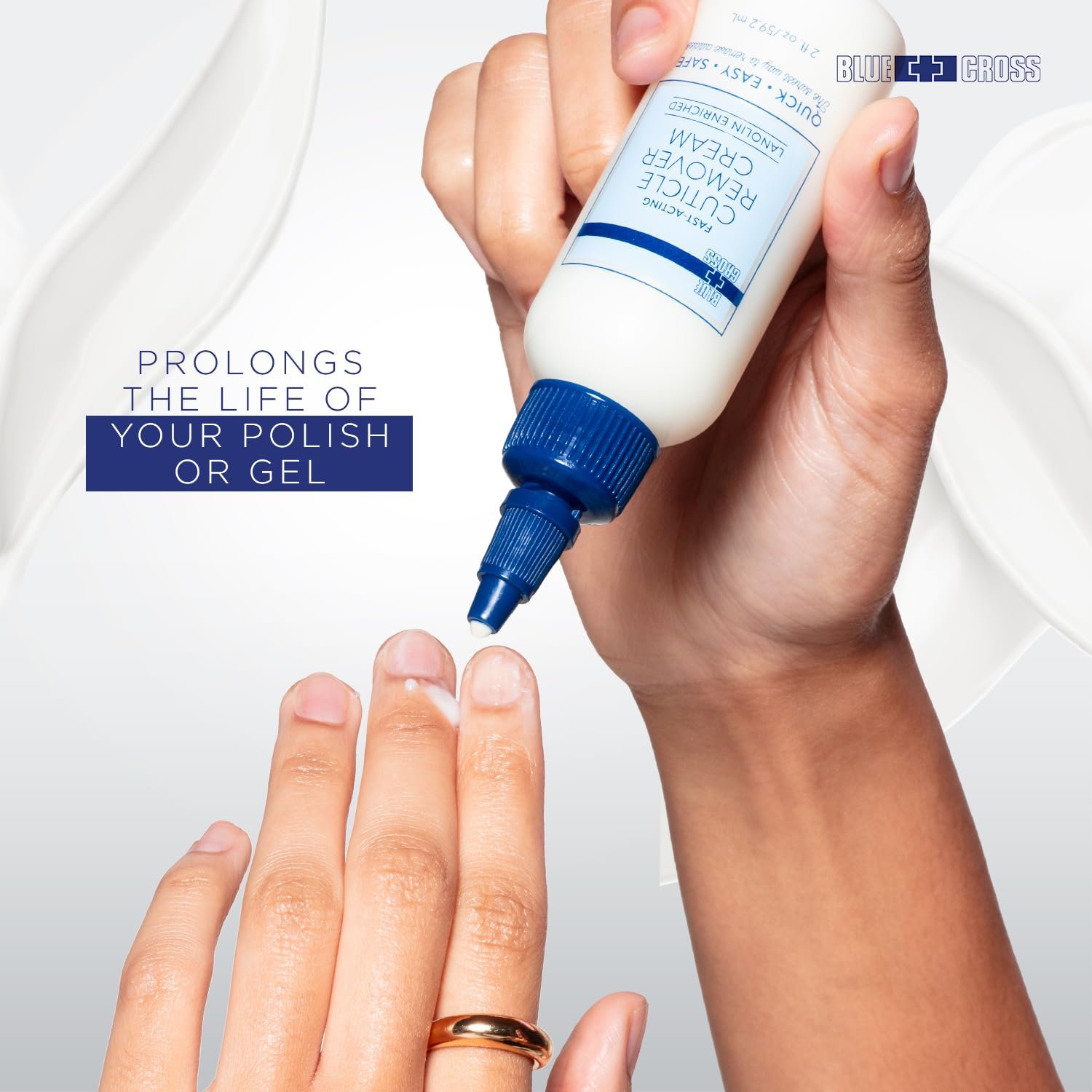 Blue Cross Professional Nail Care, Hydrating, Moisturizing, Strengthening Cuticle Remover + Softener Cream for Dry Manicures, Brittle Nails, Hang Nails + Dry Cuticles, Made in USA, 2 ounce - Image 5