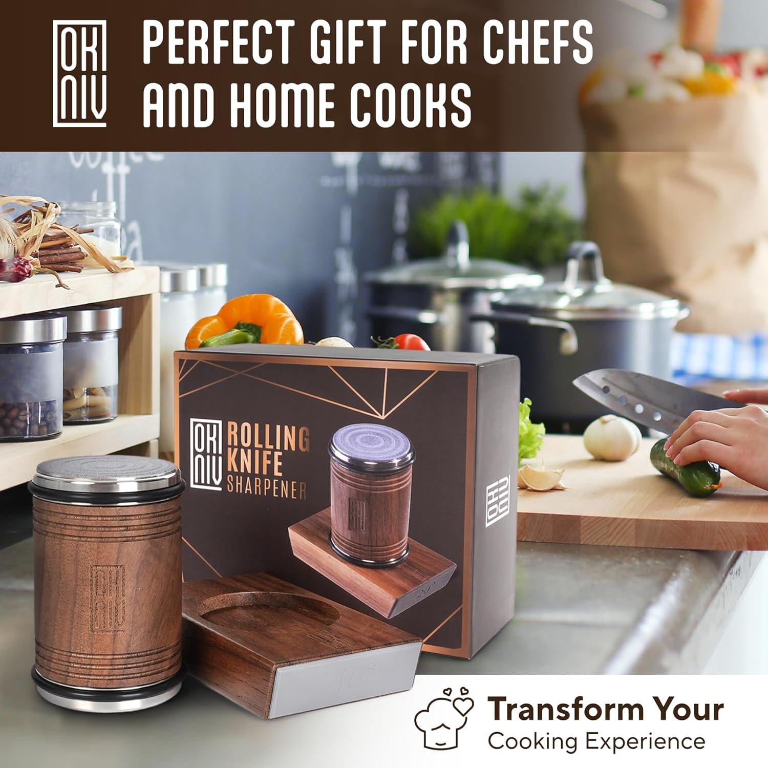 Rolling Block Knife Sharpener – 3-Magnet Support Ceramic Disc Kitchen Knife Sharpener for Chef’s Knives, Bread Knives, Japanese Knife – Non-Slip Silicone Feet Knife Sharpeners for Kitchen Knives - Image 7