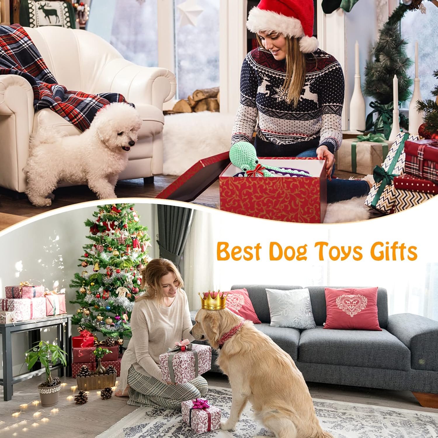 Squeaky Dog Toys for Large Dogs: Plush Dog Toys with Soft Fabric - Pet Toys for Small, Medium, and Large Dogs - Puppy Toys to Keep Them Busy - Image 8