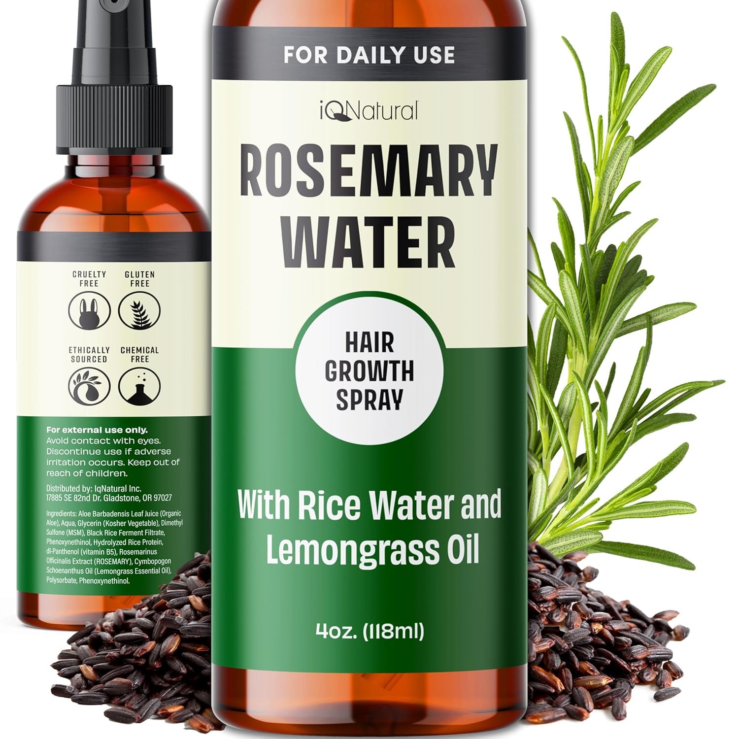 NEW Rosemary Water Spray for Hair Growth Spray, Rosemary Spray for Hair, Rosemary Root Enhancer, Rosemary Oil Spray - Strengthen, Moisturize, Thicken - Rosemary Water for Hair Health - 4oz - Image 2