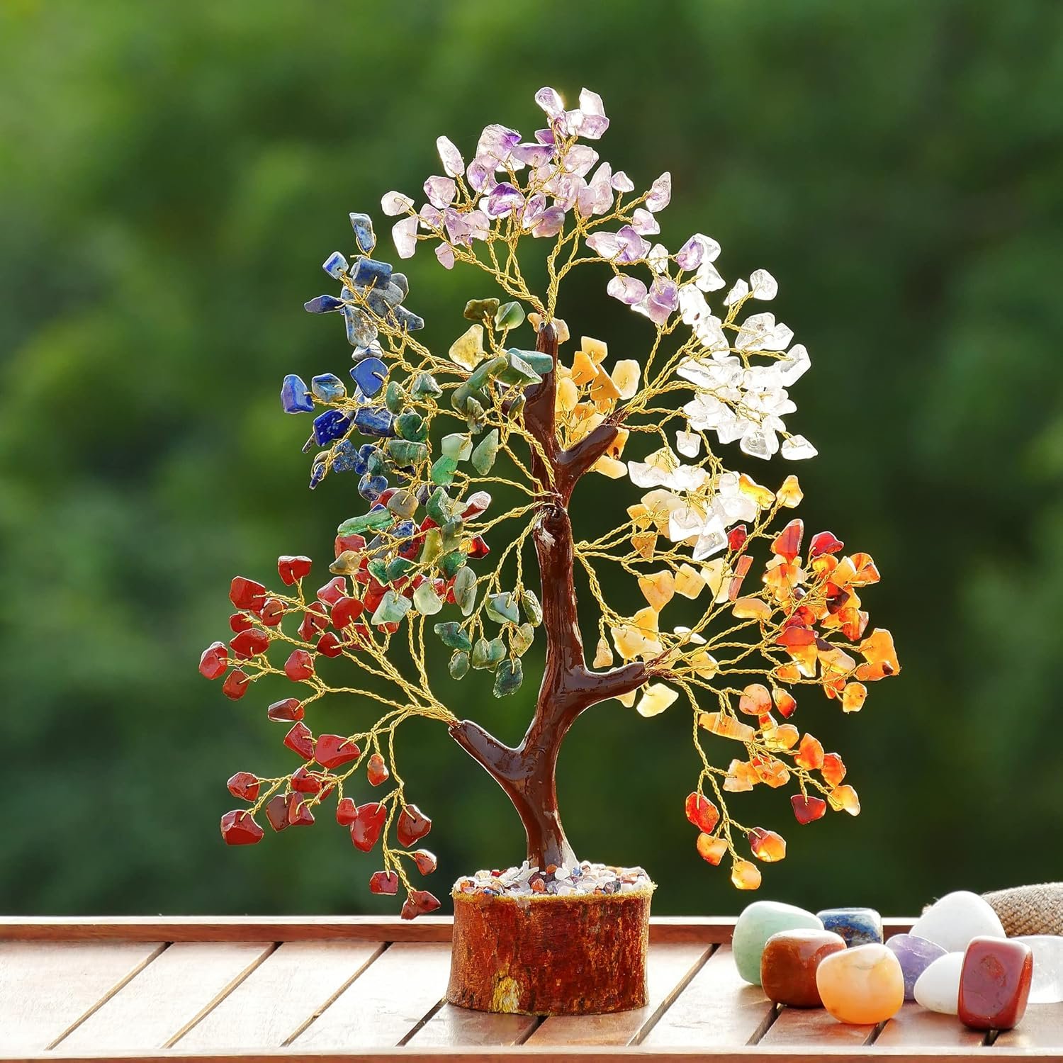 PYOR 7 Chakra Tree of Life, Crystals, Gifts for Women, Crystal Tree, Money Tree, Crystals and Healing Stones, Birthday Gifts for Women, Home Decor, Office Decor, Crystal Tree for Positive Energy - Image 3