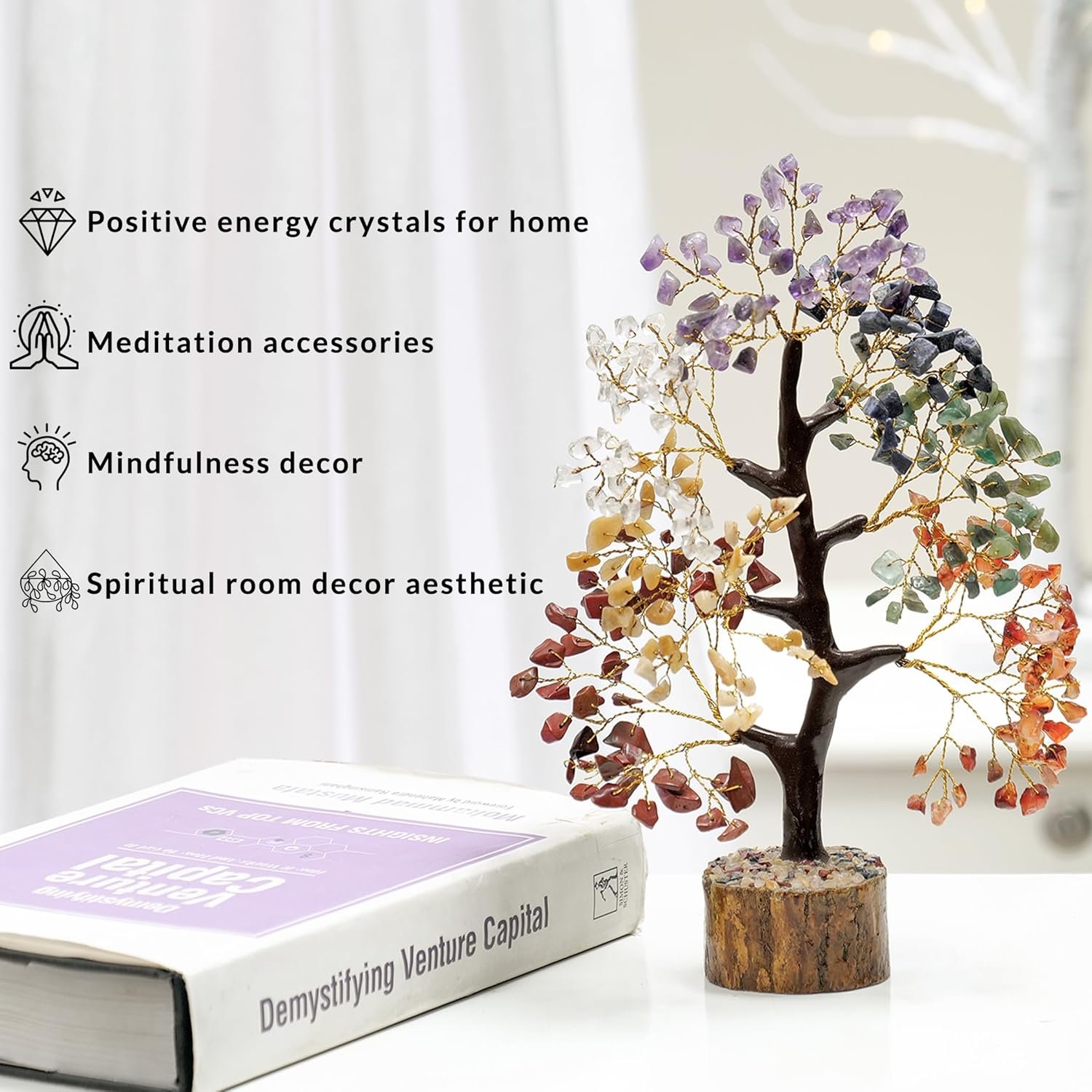 PYOR 7 Chakra Tree of Life, Crystals, Gifts for Women, Crystal Tree, Money Tree, Crystals and Healing Stones, Birthday Gifts for Women, Home Decor, Office Decor, Crystal Tree for Positive Energy - Image 8