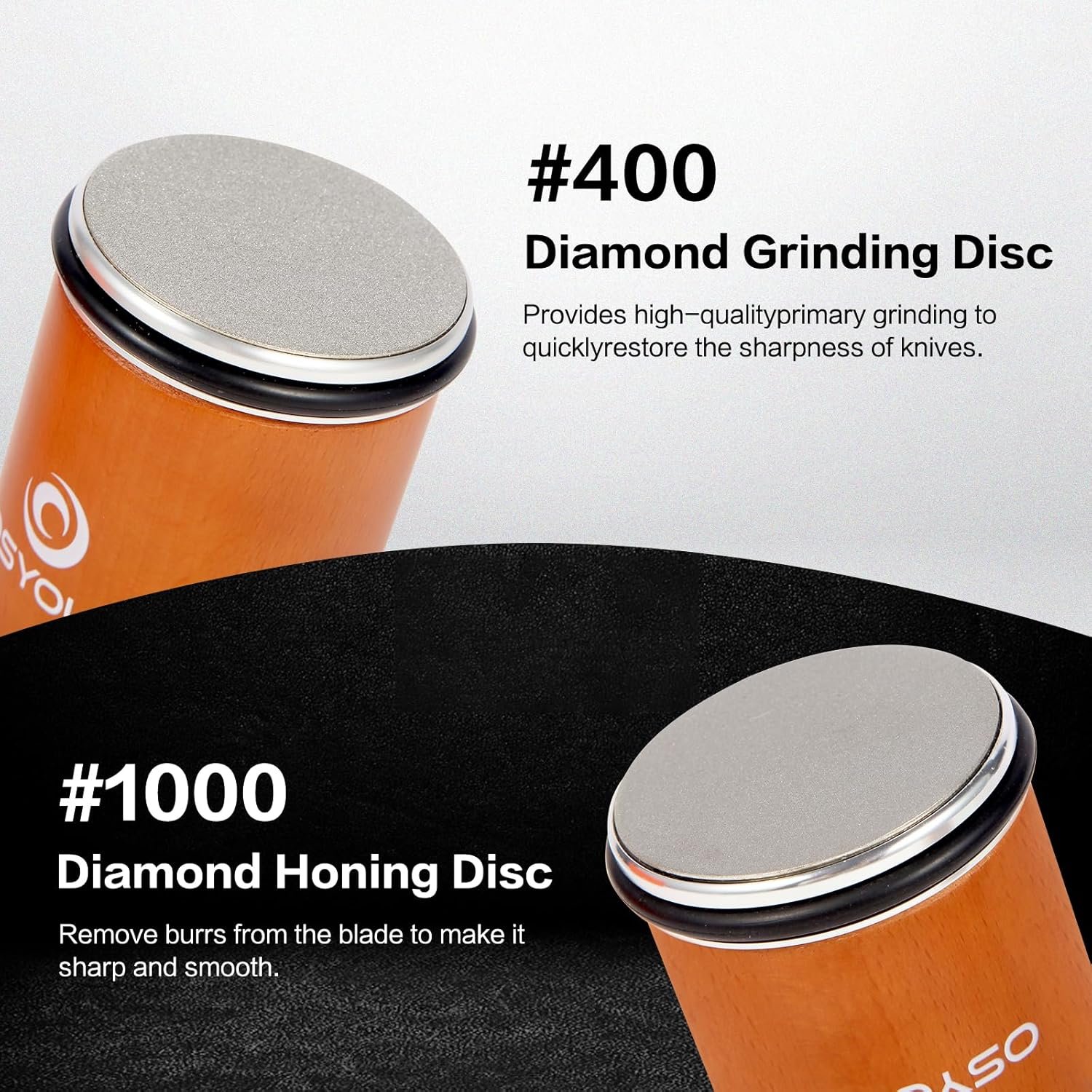 Knife Sharpener Tool- Afilador de cuchillos fácil -Rolling Knife Sharpeners Kit,Knife Sharpening with Diamonds and Ceramic, Magnetic Knife Sharpener, Offering 15°& 20° Magnetic Angles,Regalo del padre - Image 4