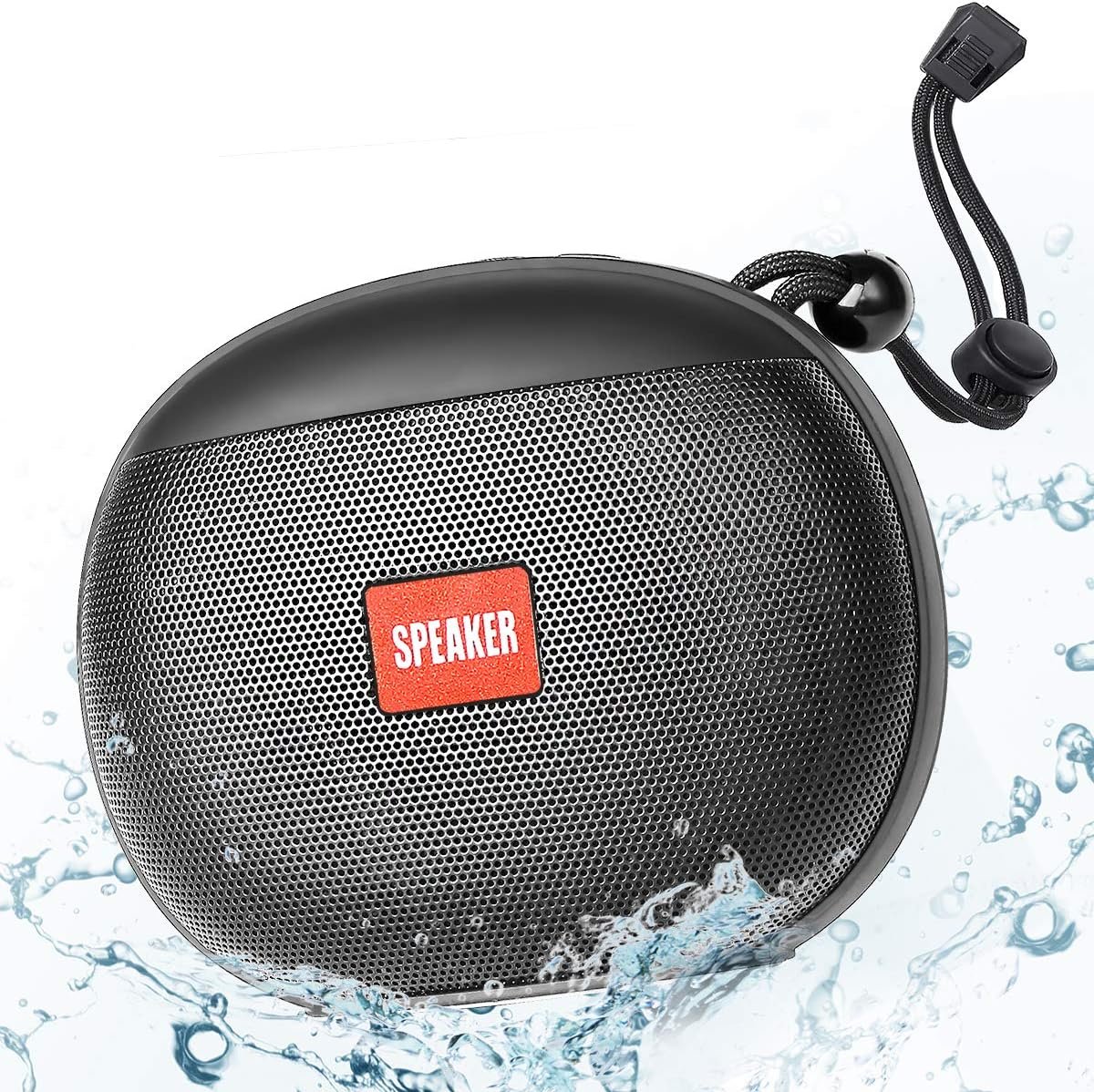 Bluetooth Speaker, Portable Speaker Dual-Driver Deep Bass, IPX6 Waterproof Shower Speakers Wireless Bluetooth 5.0 Built-in Mic, 66ft Range 24 H Playtime Outdoor Speaker with USB TF Intput & FM Radio - Image 2