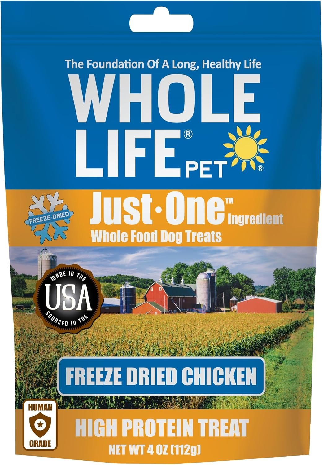 Whole Life Pet Just One Chicken - Dog Treat Or Topper - Human Grade, Freeze Dried, One Ingredient - Protein Rich, Grain Free, Made in The USA - Image 2