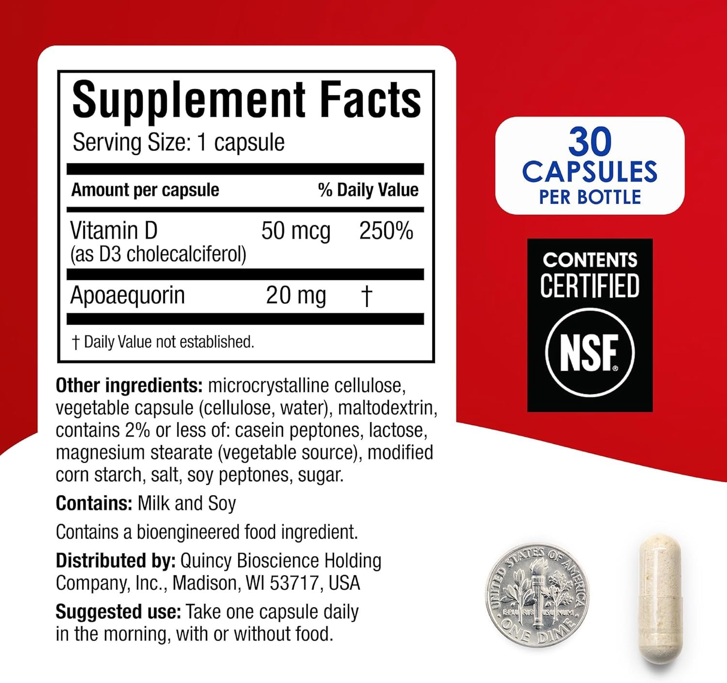 Prevagen Improves Memory - Extra Strength 20mg, 60 Capsules, with Apoaequorin & Vitamin D & Prevagen 7-Day Pill Minder | Brain Supplement for Better Brain Health, Supports Healthy Brain Function - Image 5