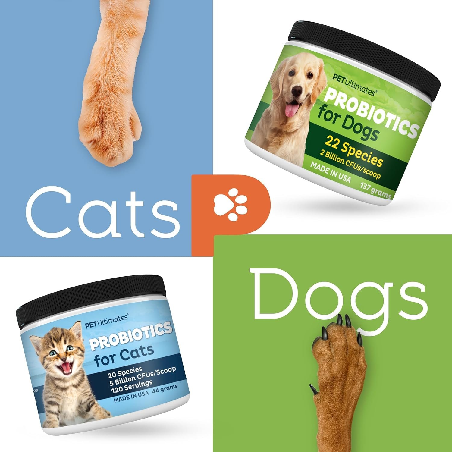 Pet Ultimates Probiotics for Cats – 20-Species Cat Probiotic Powder to Treat Diarrhea, Vomiting, Digestive Support & Cat Antibiotics Recovery – Cat Health Supplies (44 gr) - Image 7