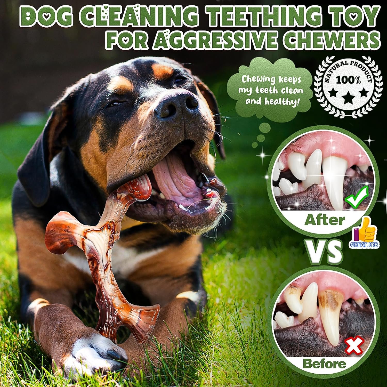 DBF 4 Pack Indestructible Dog Chew Toys for Aggressive Chewers Medium Small Breed - Durable Tough Dog Toy with Bacon Flavor, Heavy Duty Hard Nylon Dog Chew Bones for Large Dog Teething Cleaning - Image 4