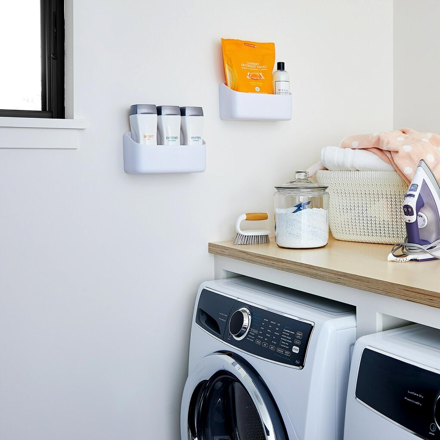 Command 10 Lb Large Organizing Caddy with 4 Command Strips, 9.91" x 3.38" x 5.15", Heavyweight Damage-Free Hanging for Organizing Cleaning Supplies, Closet, and Pantry, White - Image 5