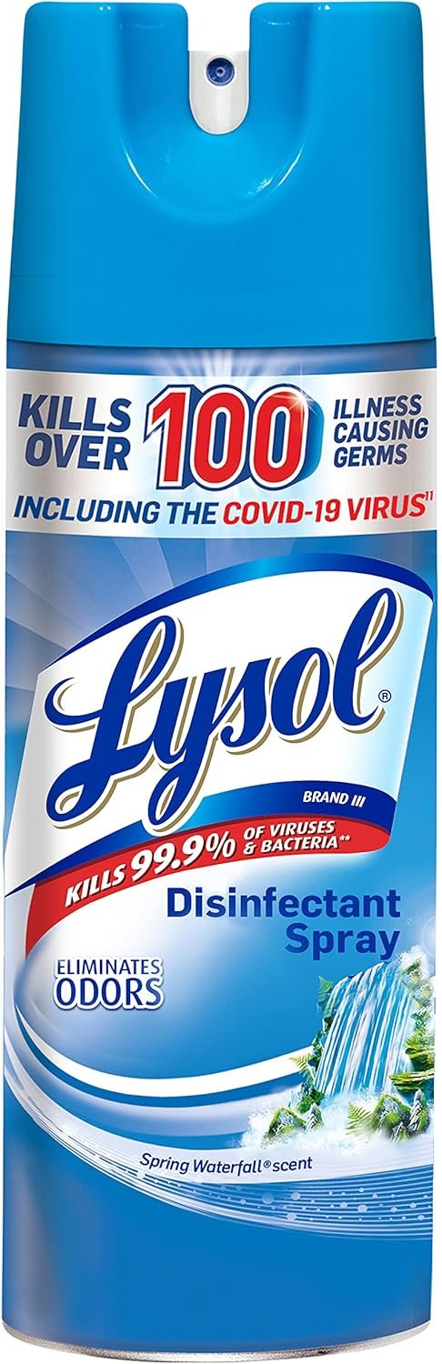 Lysol Disinfectant Spray, Sanitizing and Antibacterial Spray, For Disinfecting and Deodorizing, Spring Waterfall, 12.5 Fl Oz, (Packaging May Vary) - Image 2