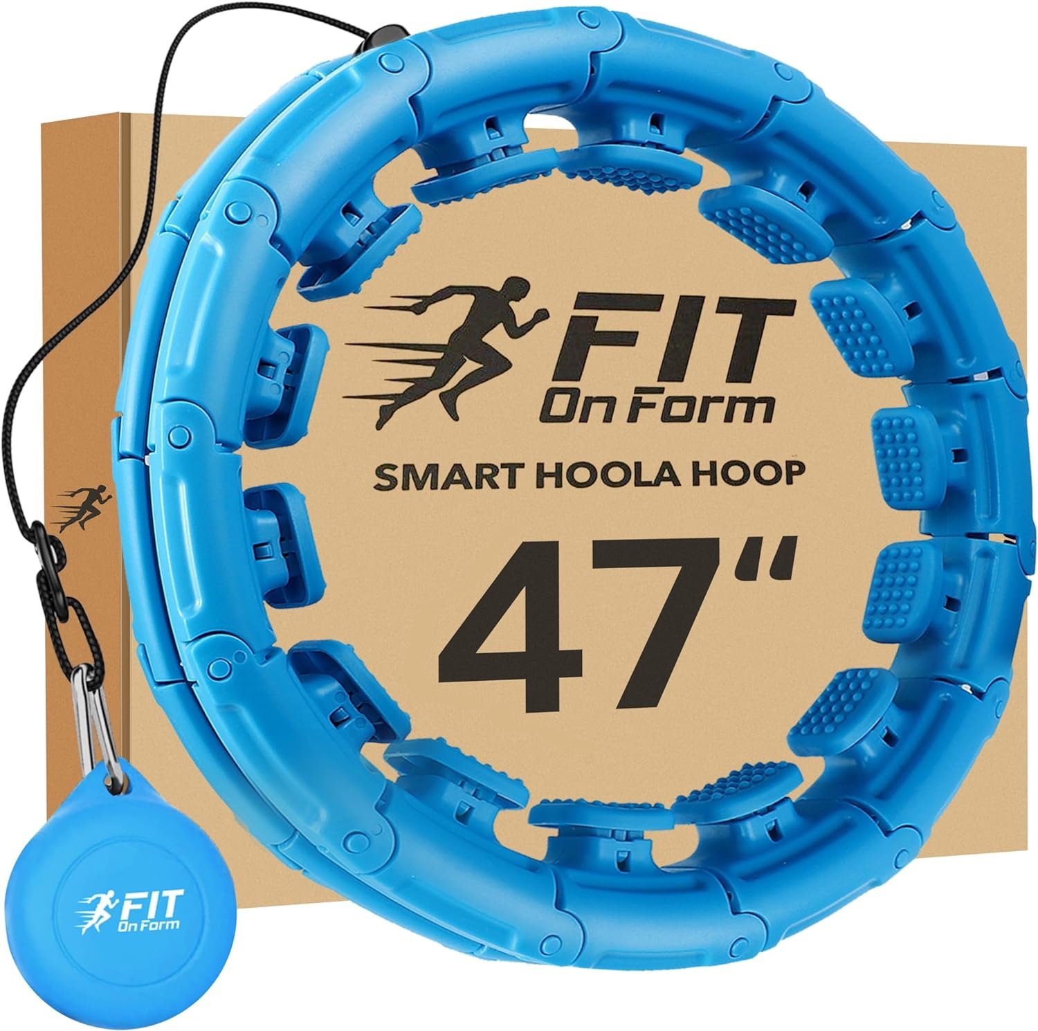 FIT ON FORM Infinity Weighted Hula Fit Hoop for Adult Weight Loss, 2 in 1 Smart Fitness Exercise Hoop for Women Abs Workout, 24/28/32 Detachable Knots - Image 2