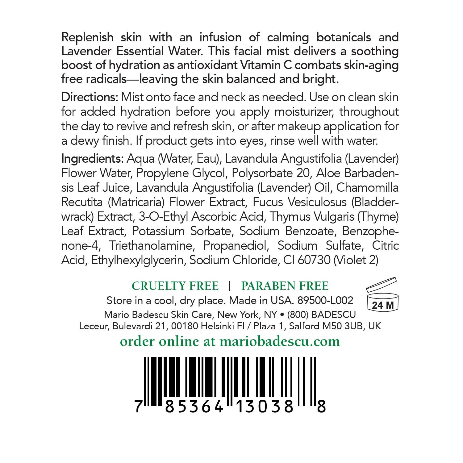 Mario Badescu Facial Spray Duo - Includes Aloe, Chamomile & Lavender PLUS Aloe, Cucumber & Green Tea Toner for Face, Neck or Hair - Cooling and Hydrating Face Mist for All Skin Types, Dewy Finish - Image 3