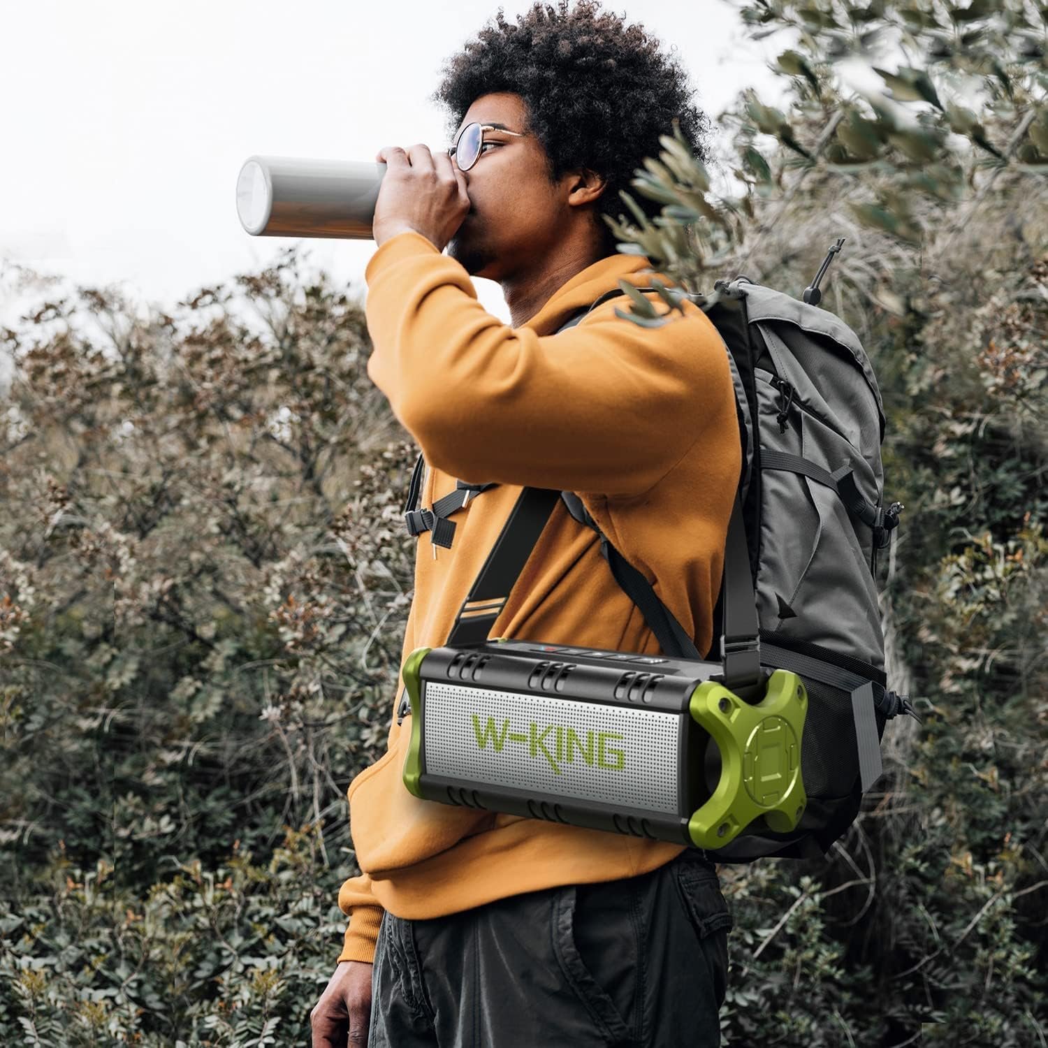 W-KING Bluetooth Speaker, 90W Peak 50W RMS Portable Speakers Bluetooth Wireless Loud, IPX6 Waterproof Outdoor Large Bluetooth Speaker Subwoofer/Bass Boost/DSP/40H Playtime/Stereo Pairing/Power Bank/TF - Image 10