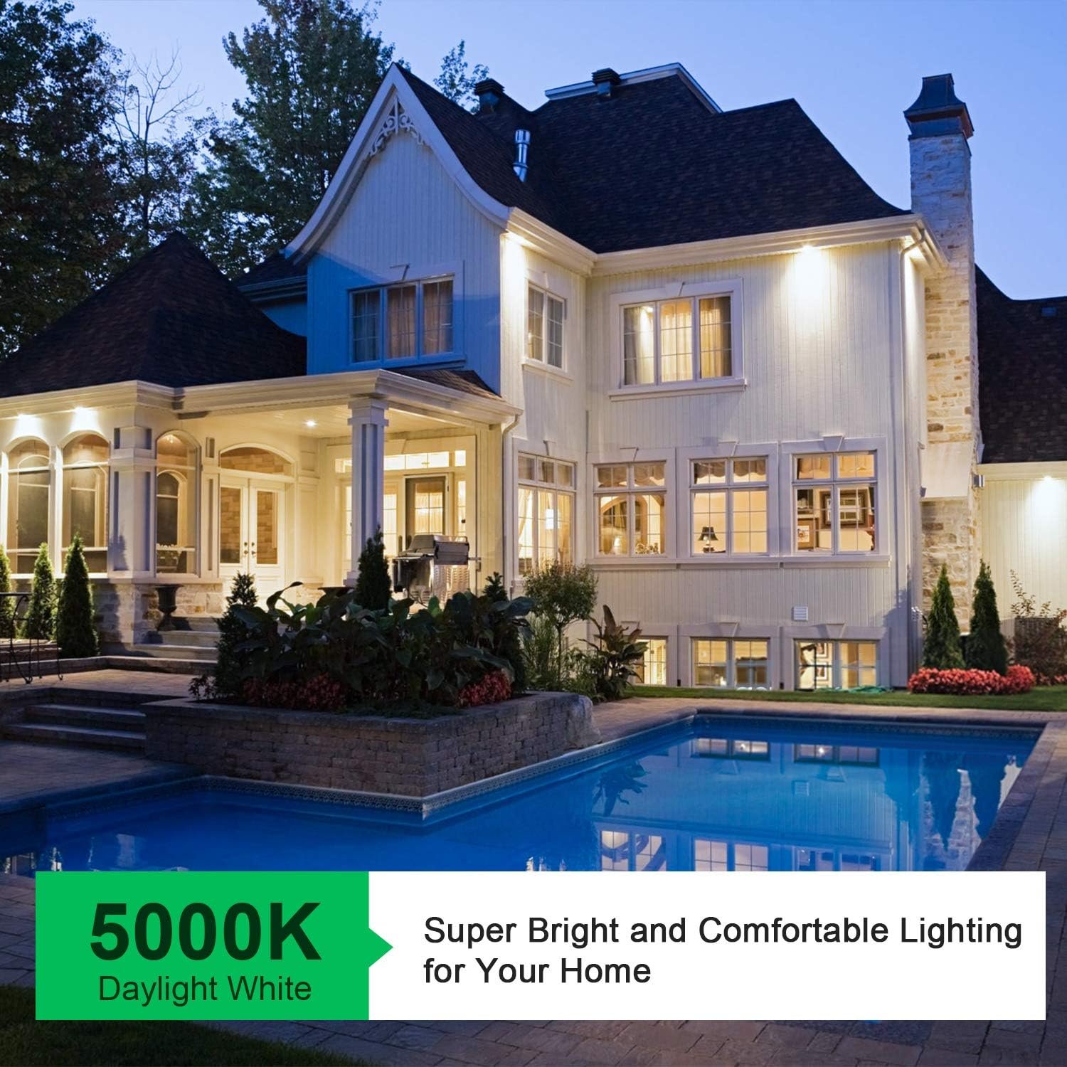 SHINE HAI Dusk to Dawn Light Sensor Bulbs, A19 12W(100 Watt Equivalent) LED Light Bulbs, 1200 LM, E26 Base, Daylight White 5000K Outdoor Bulbs for Porch, 4-Pack - Image 9