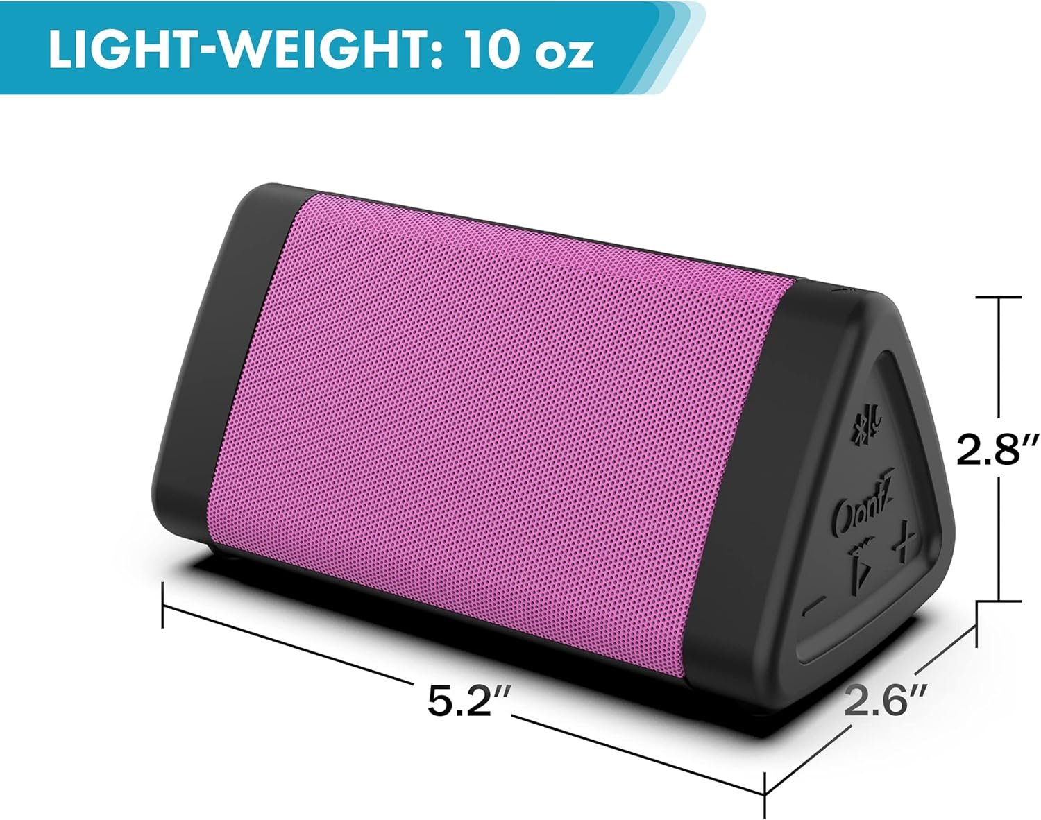 OontZ Angle 3 Pink Bluetooth Speaker with Bracket and Clamp Mount, Portable IPX5 Waterproof Speaker - Image 9