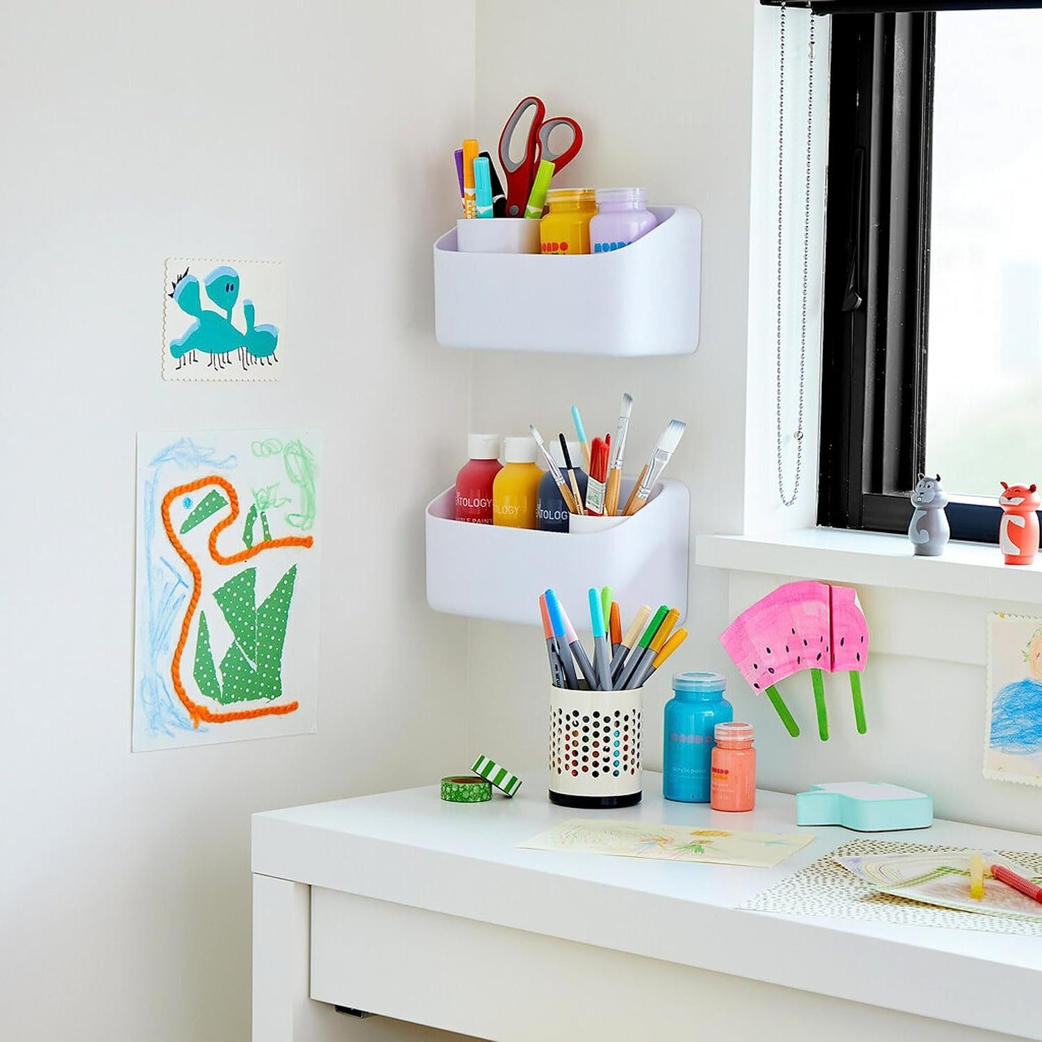 Command 10 Lb Large Organizing Caddy with 4 Command Strips, 9.91" x 3.38" x 5.15", Heavyweight Damage-Free Hanging for Organizing Cleaning Supplies, Closet, and Pantry, White - Image 7