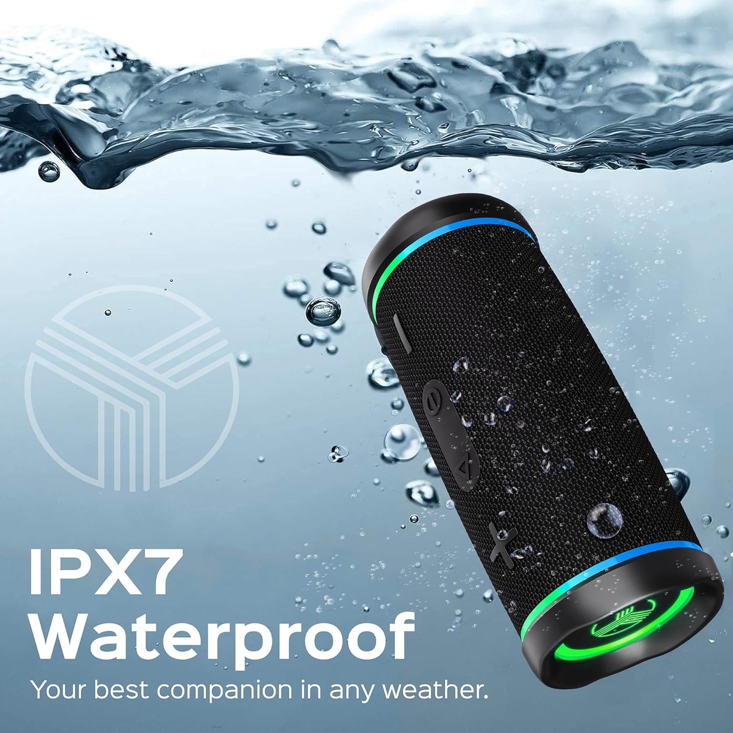 TREBLAB HD77 - Portable Bluetooth Speaker - Powerful 360° Sound, 30W Audio with Impactful Bass, 20H Battery, IPX7 Waterproof, Shockproof, TWS Stereo, Speaker Bluetooth Wireless for Outdoor, Beach Pool - Image 5