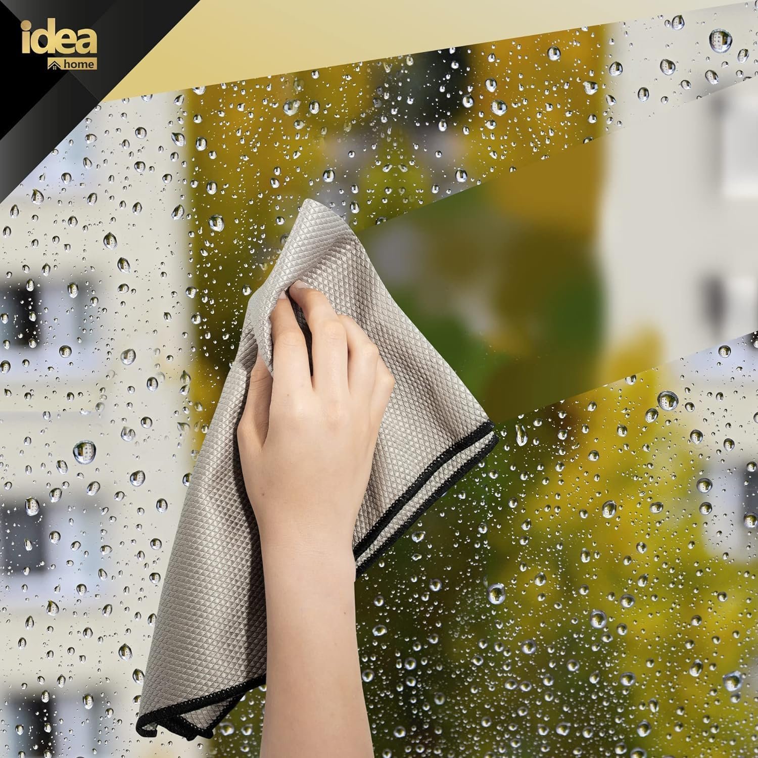 Idea Home Sprayway Glass and Window Cleaner with Spray Foam (2 Pack) Bundle Premium Microfiber Cleaning Cloth Streak and Lint Free 15x15 in - Image 8