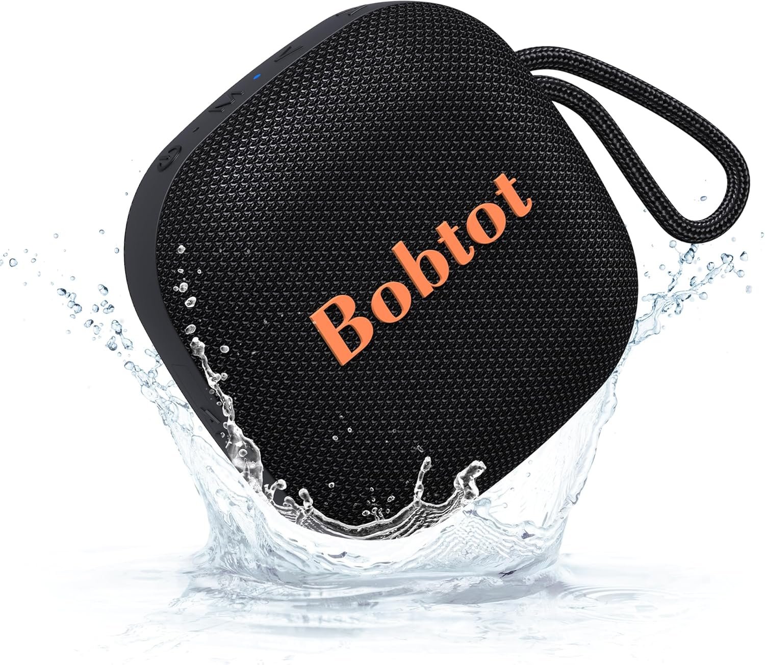 Bobtot Portable Bluetooth Speakers Wireless Speaker - Waterproof Mini Shower Speaker with 16 Hours Playtime, Loud Stereo Sound, Rich Bass, TWS, Built-in Mic for Home Travel Sport, Black - Image 2