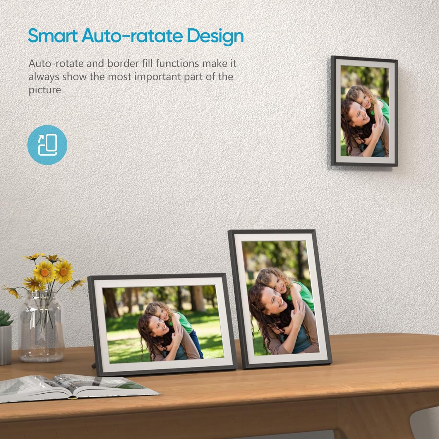 ARZOPA Frameo Digital Picture Frame 10.1 Inch Smart WiFi Digital Photo Frame 32GB with 1280x800 IPS Touch Screen, Auto-Rotate and Slideshow, Easy Setup to Share Photos Or Videos from Anywhere Anytime - Image 9