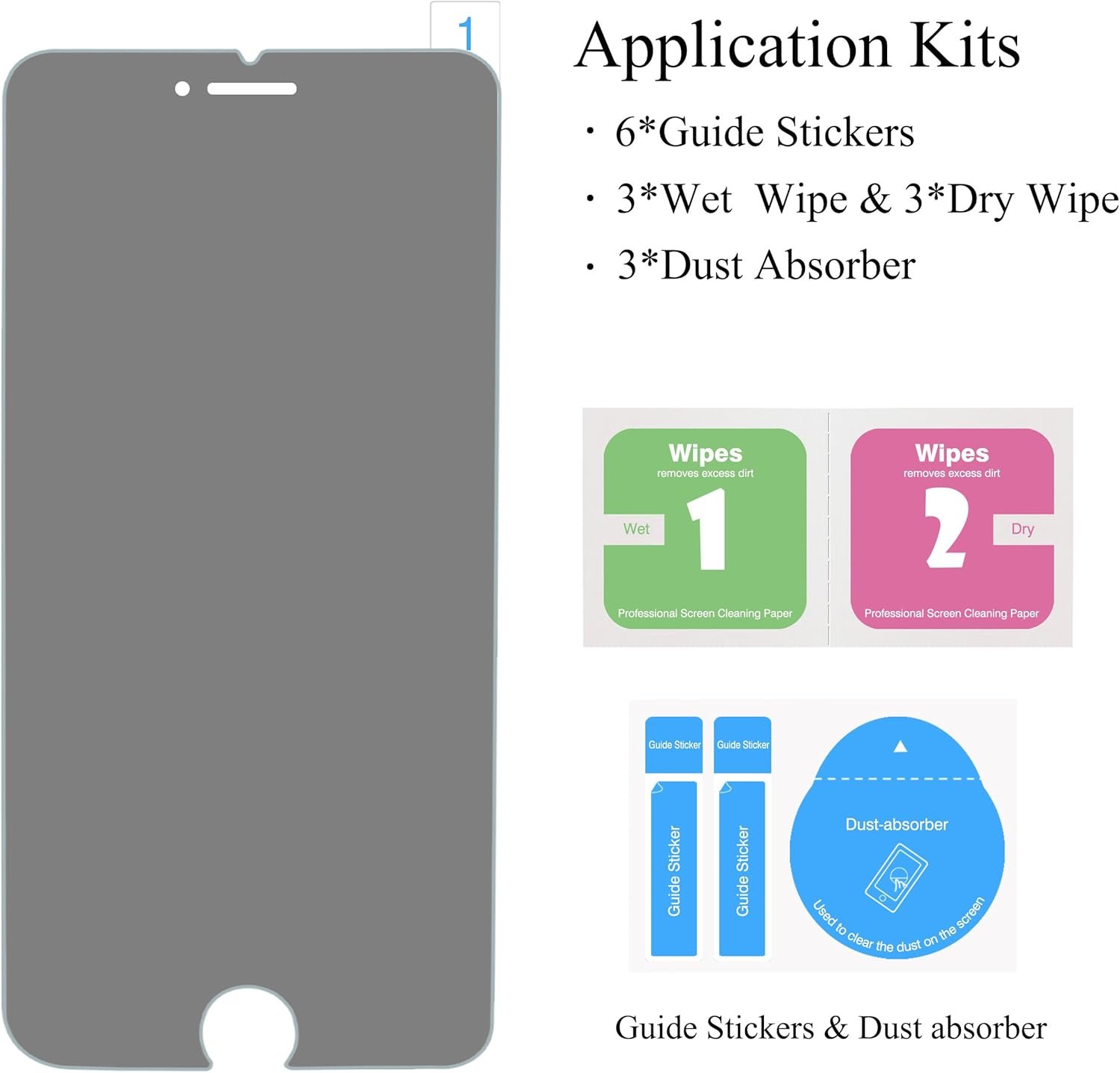 Ailun Privacy Screen Protector for iPhone SE 2020 2nd / 2022 3rd Generation, iPhone 8 7 6 6s 3Pack Anti Spy Private Tempered Glass - Image 8