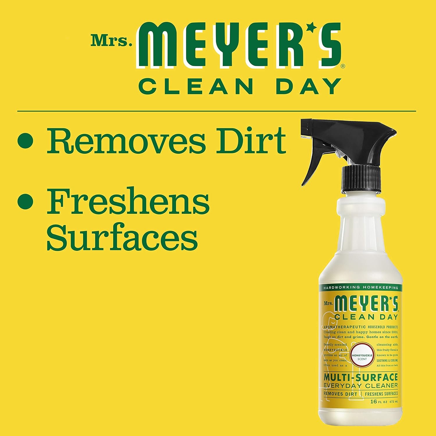 MRS. MEYER'S CLEAN DAY All-Purpose Cleaner Spray, Honeysuckle (16 Fl Oz (Pack of 3)) - Image 6