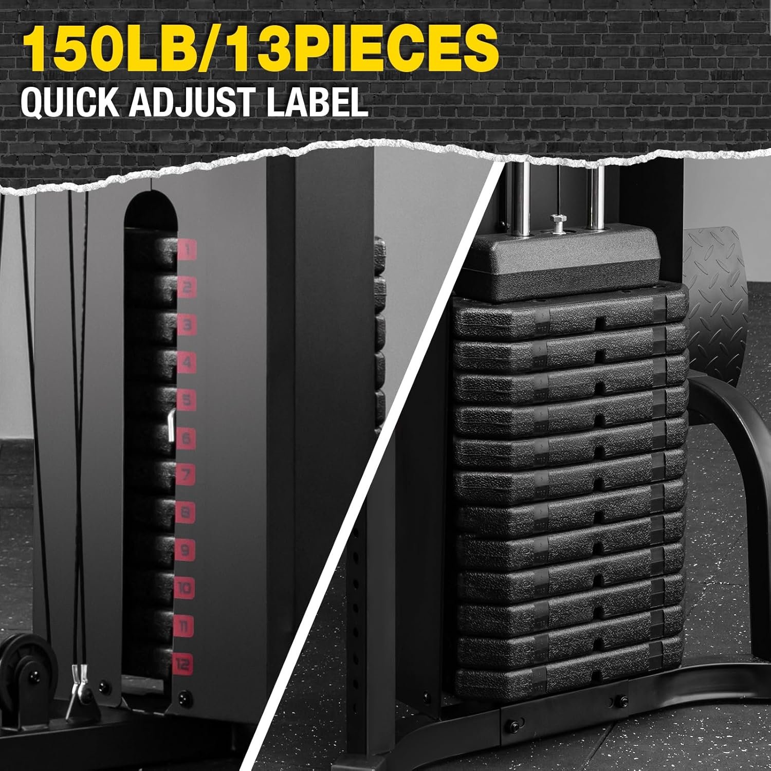 Home Gym, Multifunctional Home Gym Equipment, Home Gym Station with 150LBS Weight Stack, Exercise Equipment for Full Body Strength Training - Image 4
