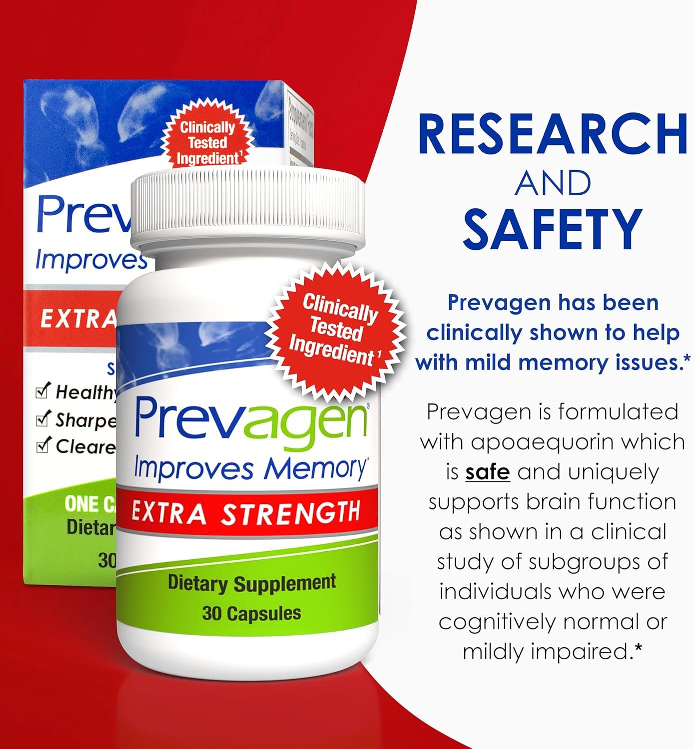 Prevagen Improves Memory - Extra Strength 20mg, 60 Capsules, with Apoaequorin & Vitamin D & Prevagen 7-Day Pill Minder | Brain Supplement for Better Brain Health, Supports Healthy Brain Function - Image 4