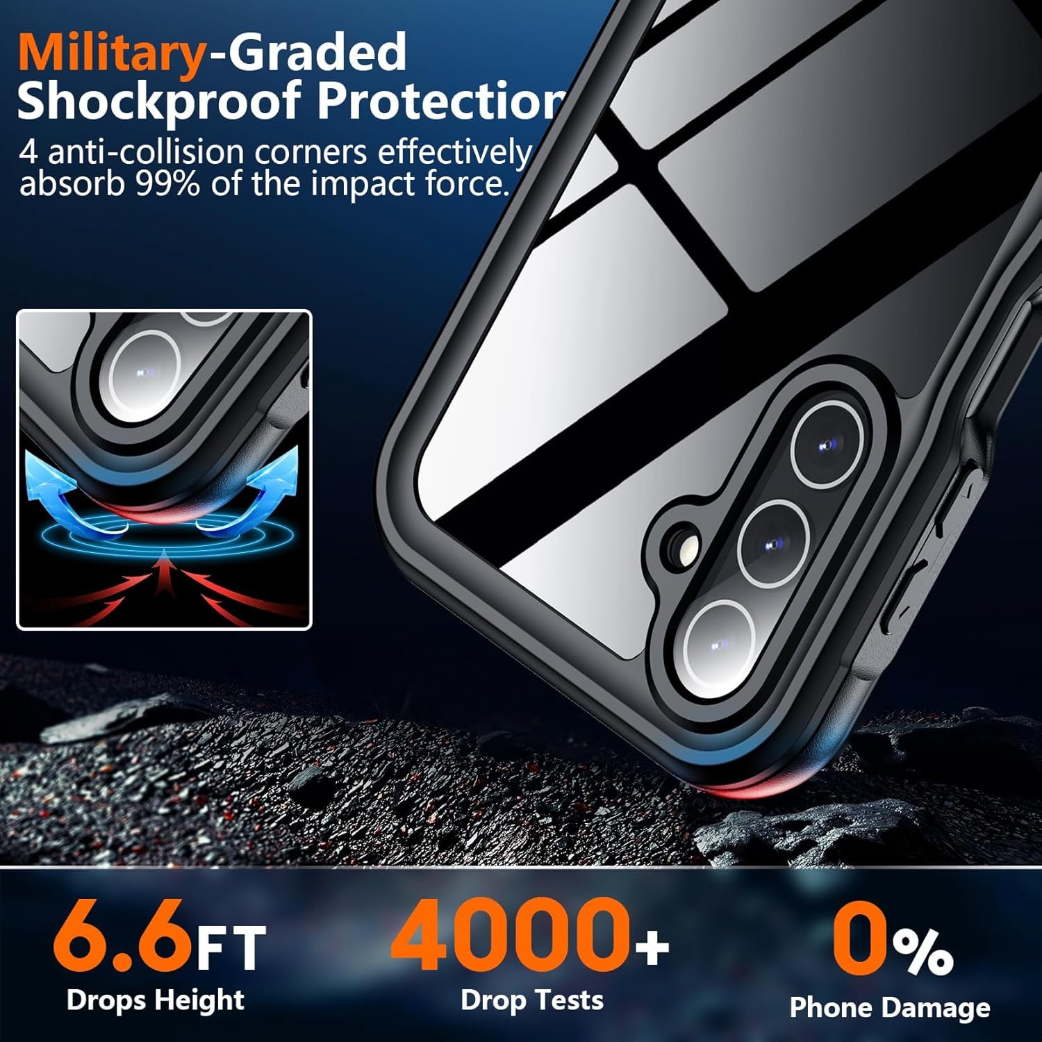 SPIDERCASE for Samsung Galaxy A14 5G Case Waterproof,Full Heavy Duty Protection,Built-in Screen&Camera Protector,Military Shockproof,Dustproof,Anti-Scratched Durable Case for Galaxy A14 5G 6.6",Black - Image 4