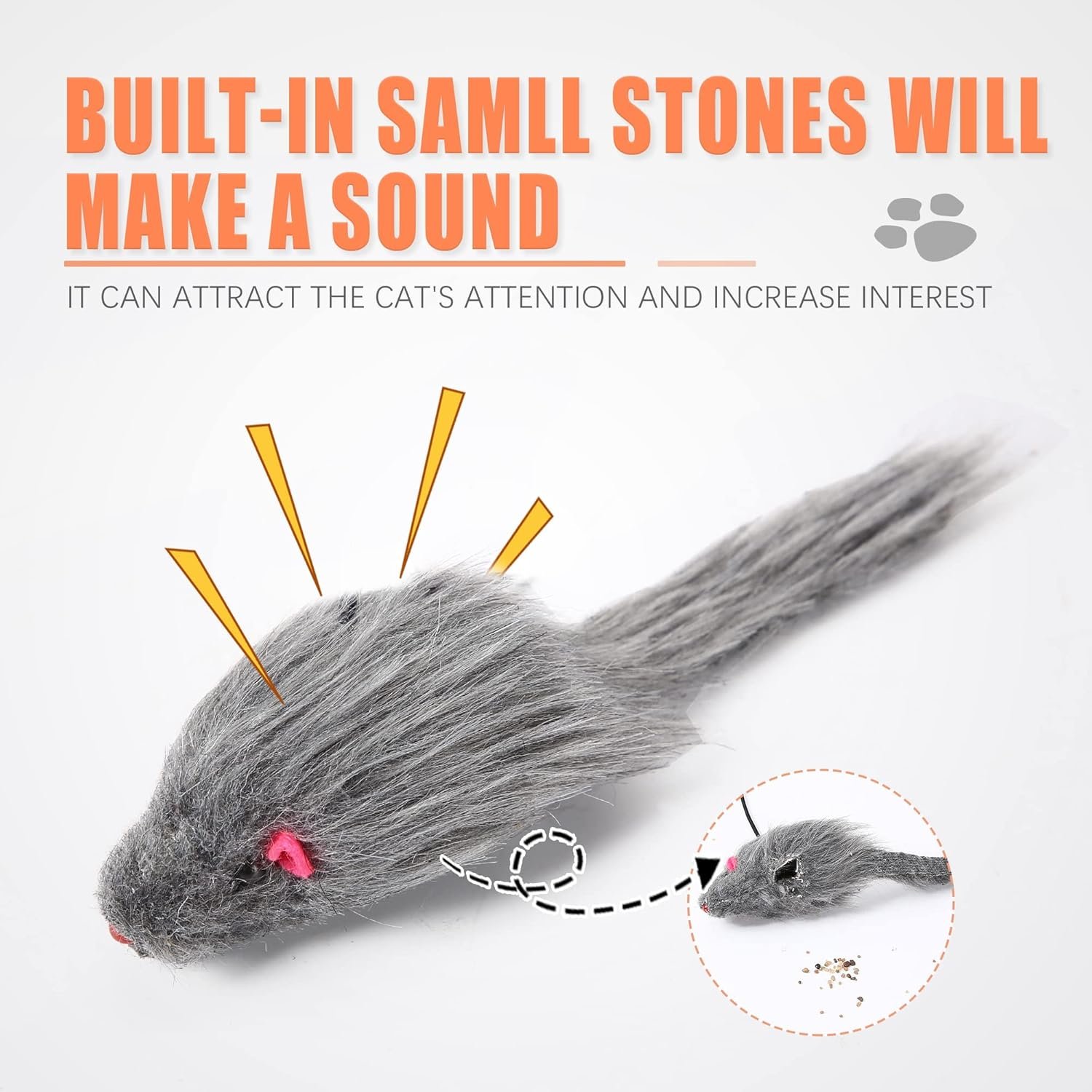 FYNIGO 2 Pcs Self Play Hanging Door Cat Mouse Toys for Bored Indoor Adult Cats Kitten,Interactive Cat Mice Toys for Hunting Exercising Eliminating Boredom, for All Breeds - Image 7