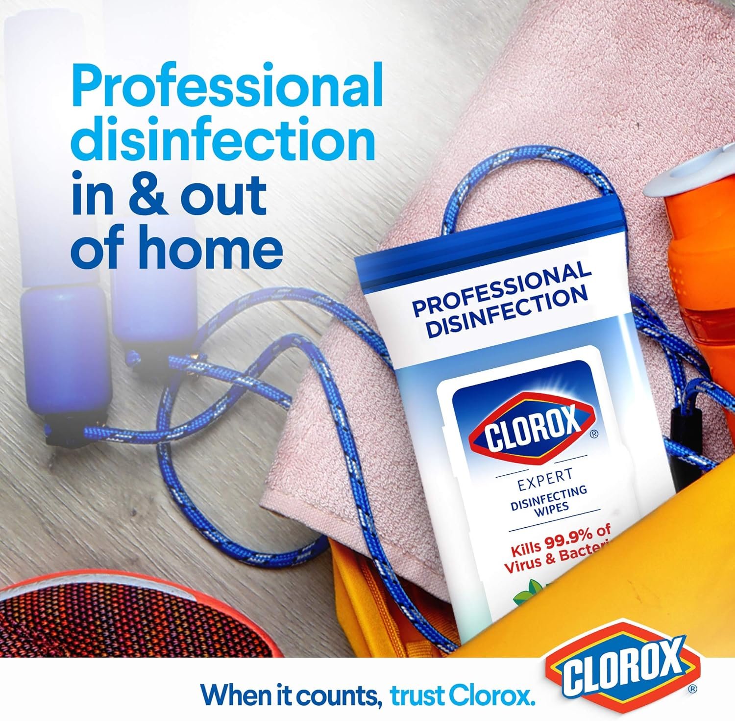 Clorox Expert Disinfecting Antibacterial Wipes, Fresh Scent, 30 Wipes x 12 Packs (Total 360 Wipes) - Image 5