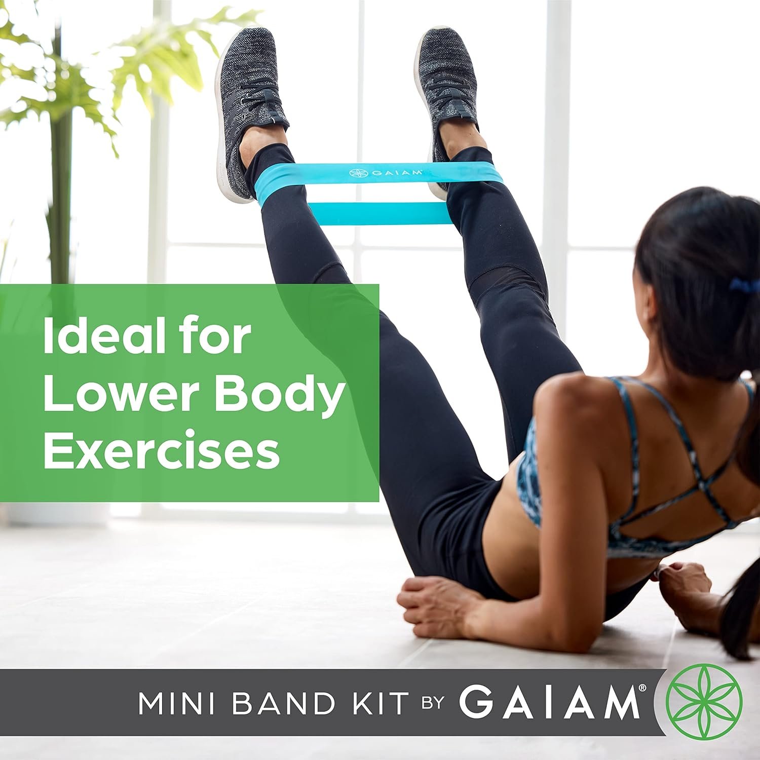 Gaiam Restore Mini Band Kit, Set of 3, Light, Medium, Heavy Lower Body Loop Resistance Bands for Legs and Booty Exercises & Workouts, 12" x 2" Bands - Image 4