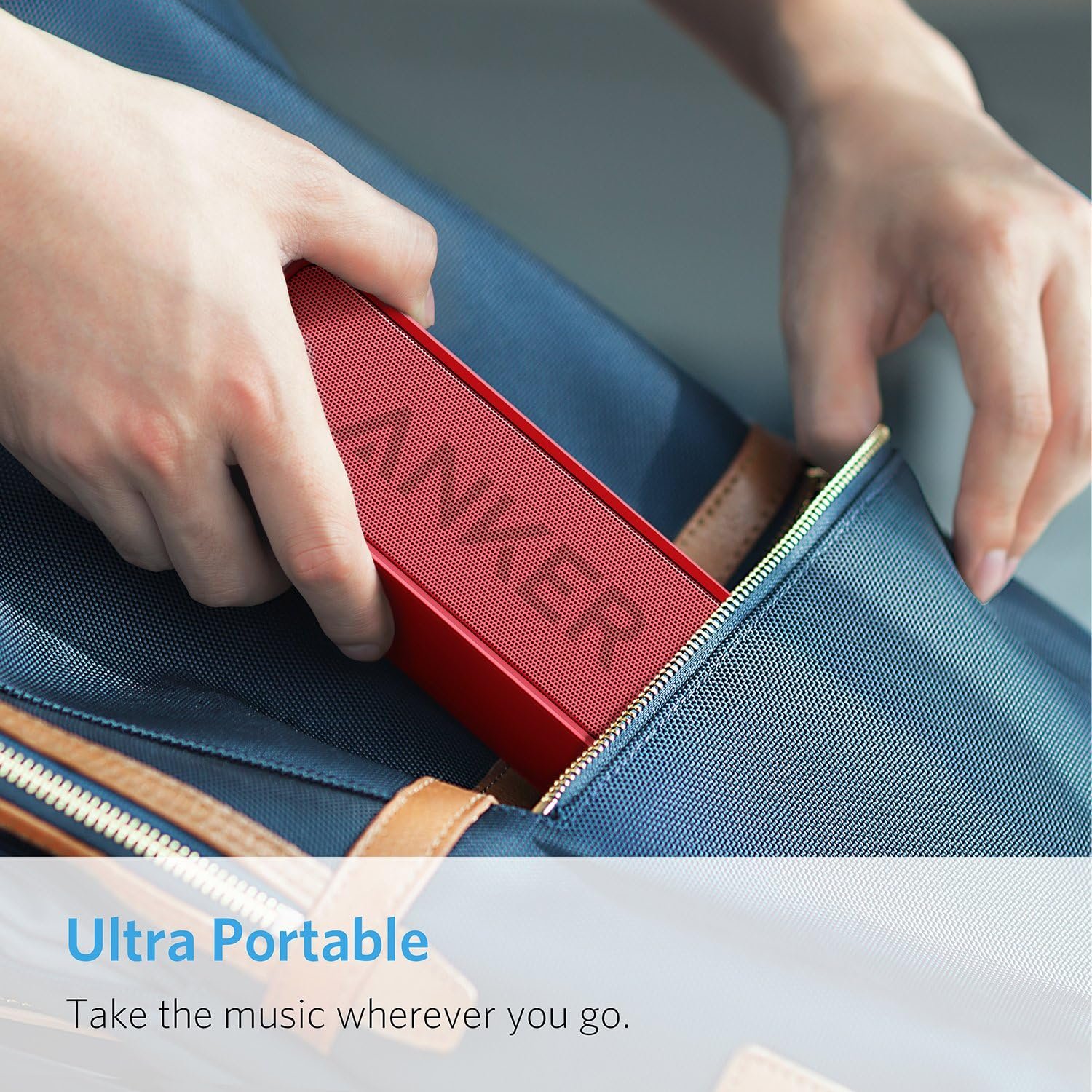 Anker Soundcore Portable Wireless Bluetooth Speaker with 24-Hour Playtime, 66ft Range, 10W Stereo Sound, Rich Bass, Built-in Mic, Ideal for iPhone, Samsung, Traveling, Shower Use, and More - Red - Image 6