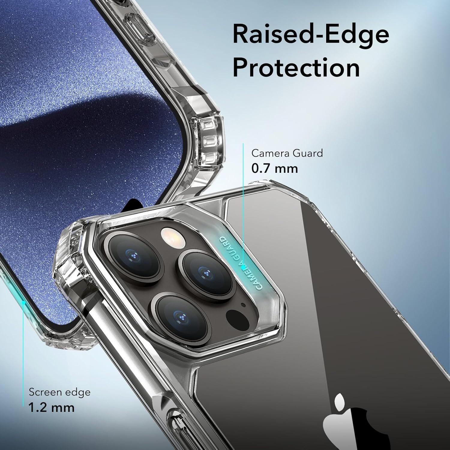 ESR for iPhone 15 Pro Max Case, Military-Grade Protection, Shockproof Air Guard Corners, Yellowing-Resistant Acrylic Back, Phone Case for iPhone 15 Pro Max, Air Armor Series, Clear - Image 5