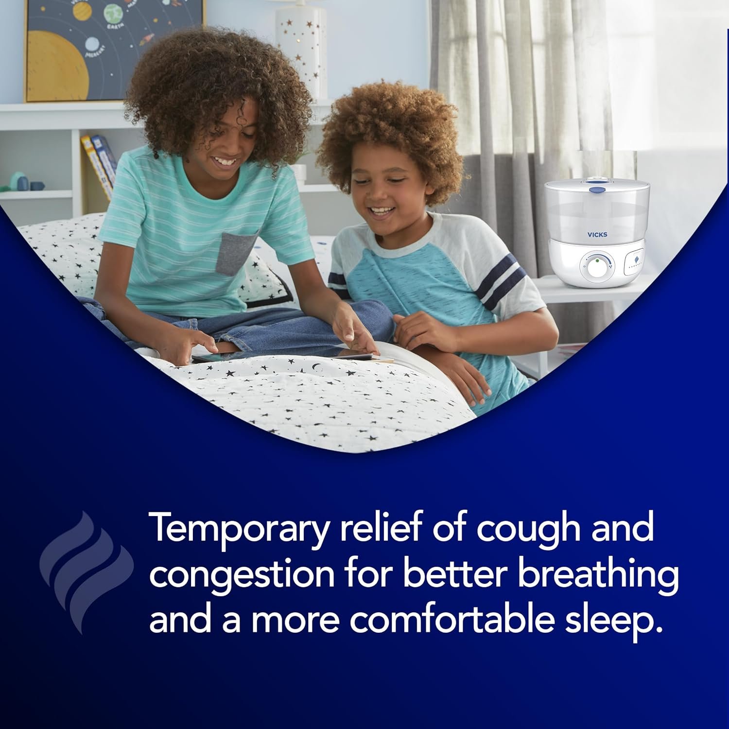 Vicks EasyCare Plus Top Fill Filter-Free Cool Mist Humidifier, Small Room–For Vapors 2 Ways –Works with Vicks VapoPads and VapoSteam, White - Image 5