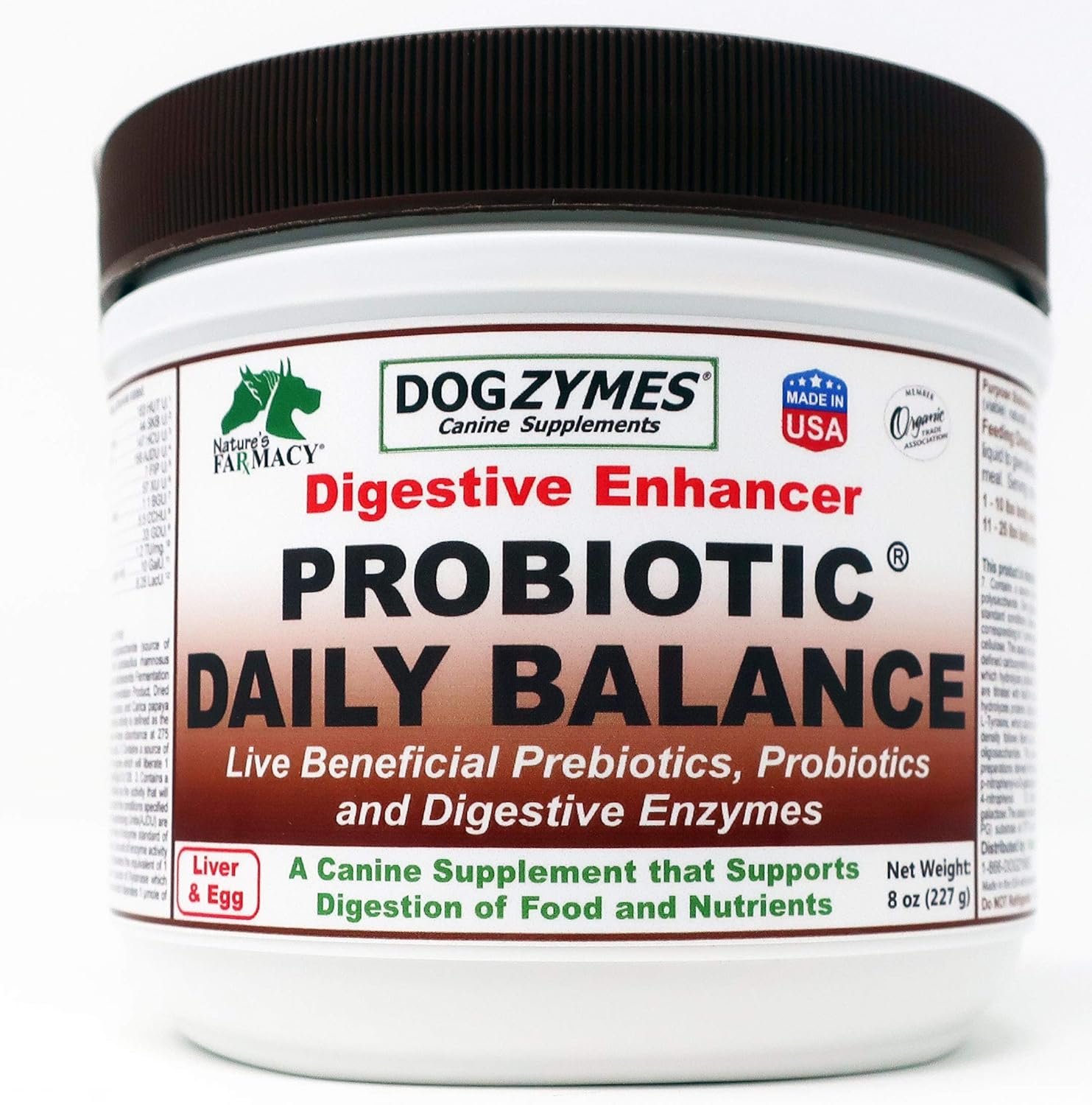 Dogzymes Probiotic Daily Balance - Supplies Nutritional Support and Live microorganisms for intestinal Well-Being as Well as enzymes for Proper Digestion. (8 Ounce) - Image 2