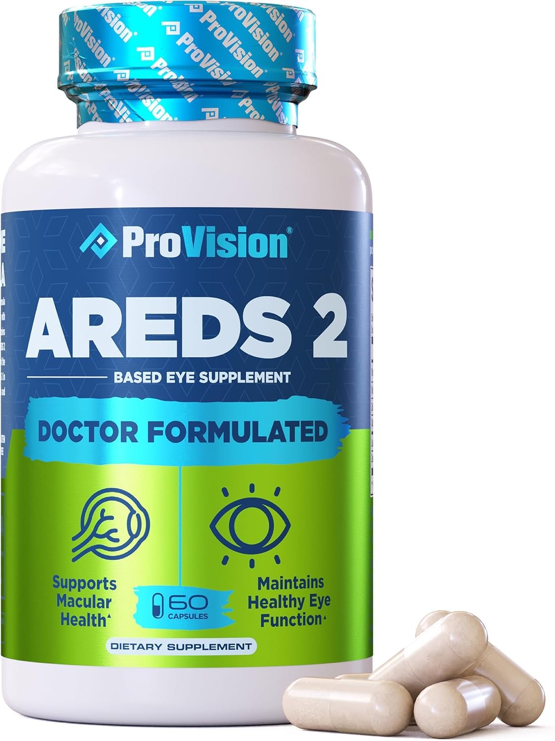 Provision AREDS 2 Eye Vitamins - Enhance Vision Supplements - Lutein Zeaxanthin Vision Complex - 60 Eye Supplement Capsules - Image 2
