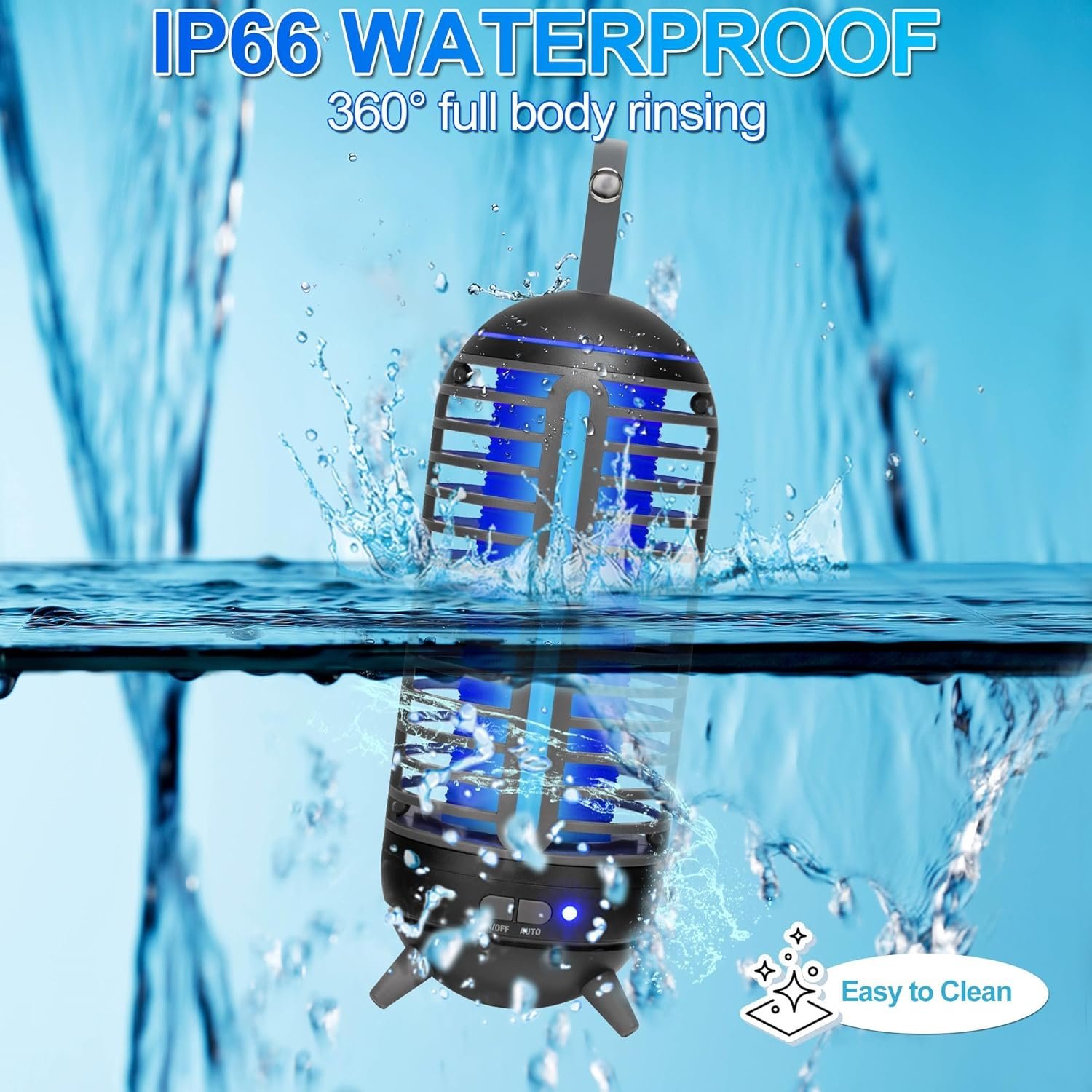 Rechargeable Bug Zapper for Indoor and Outdoor Use, Wireless Electric Mosquito Zapper, Waterproof Insect Trap for Patio, Home, Backyard - Image 8