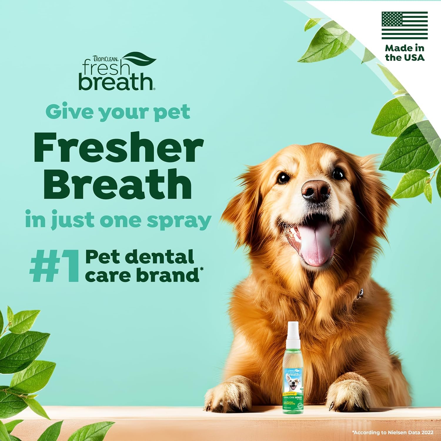 TropiClean Fresh Breath Oral Care Spray for Dogs & Cats | Dog Breath Spray | Mint Breath Freshener | Pet Bad Breath Treatment | Made in the USA | 4 oz - Image 3
