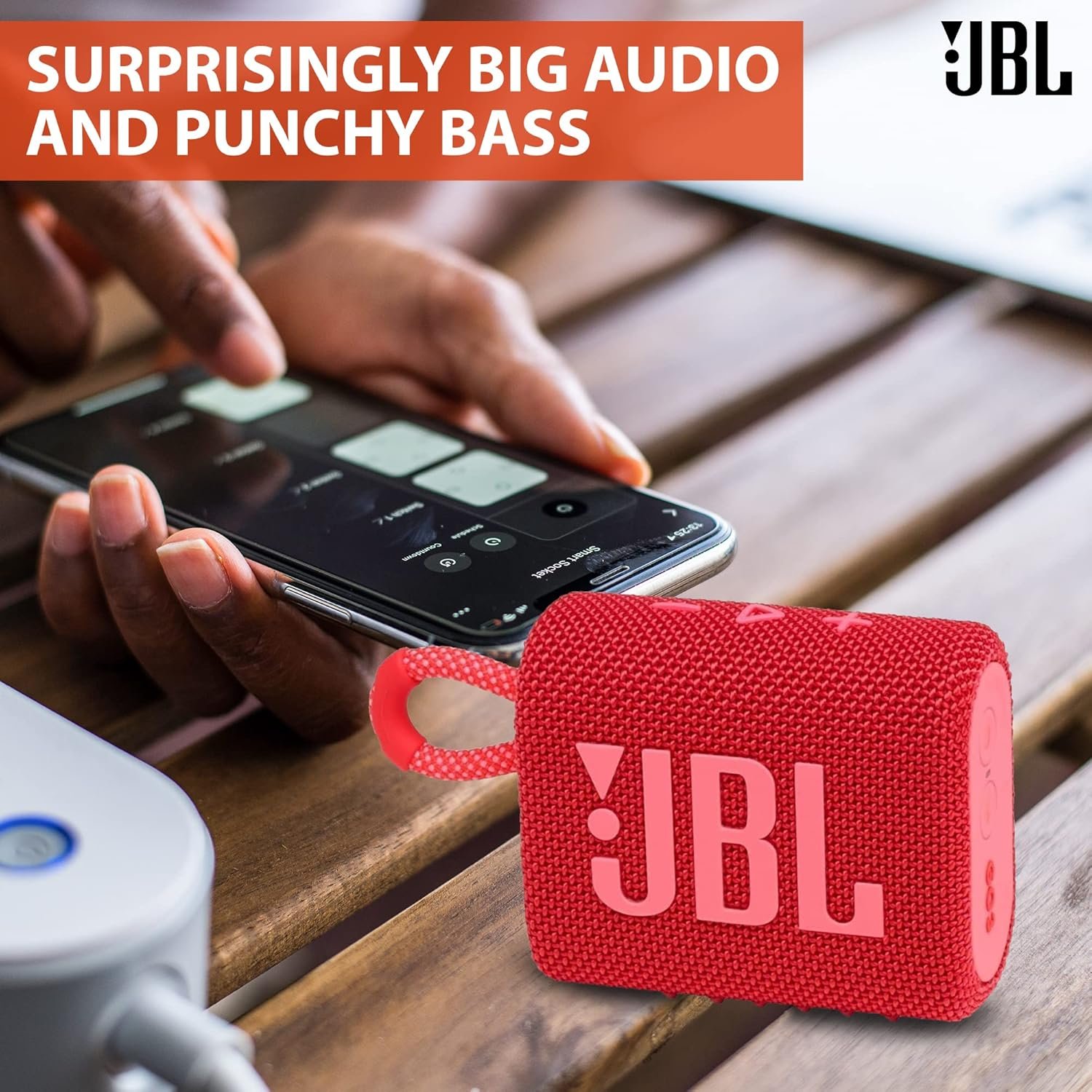 Boomph On-The-Go Kit: JBL Go 3 Portable Bluetooth Wireless Speaker, IP67 Waterproof and Dustproof Built-in Battery - Blue - Image 7