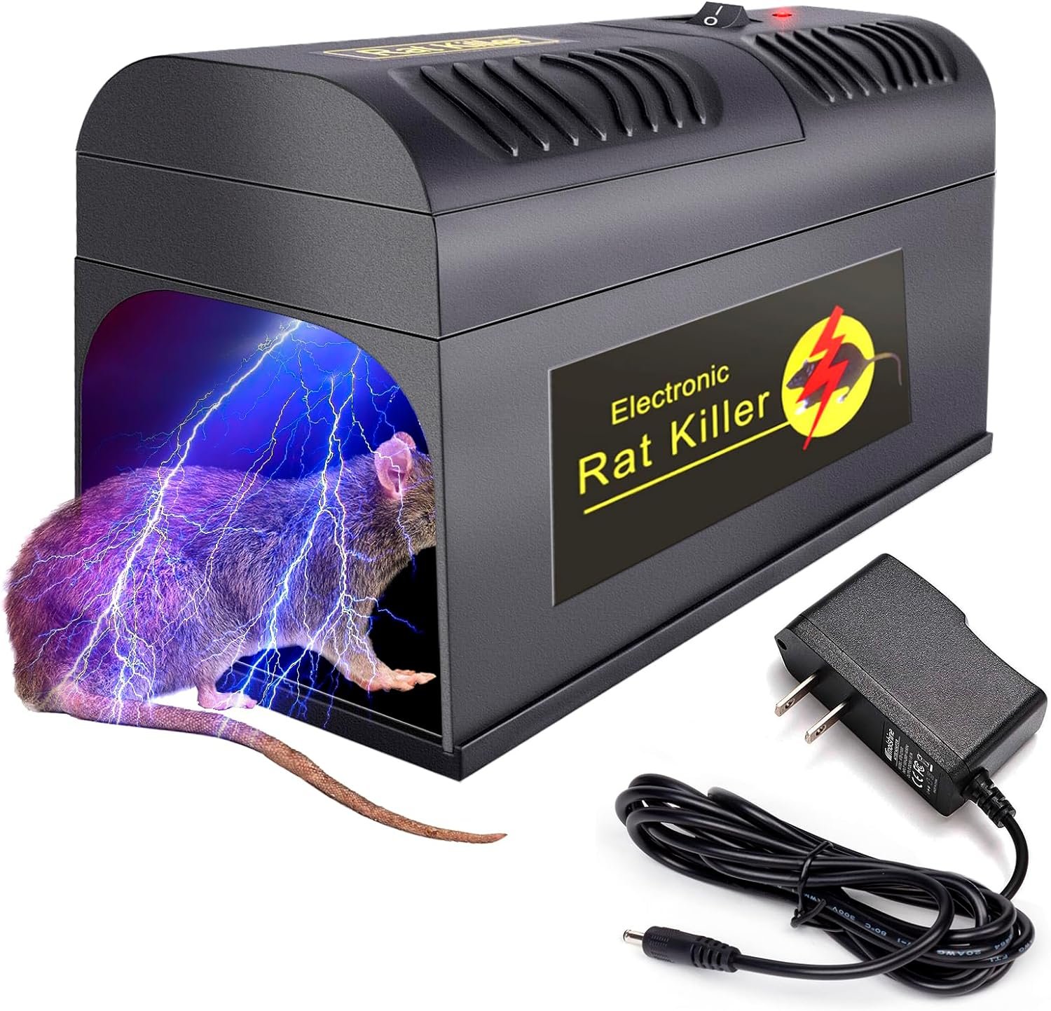 Electric Rat Trap - Humane Mouse Traps Indoor for Homes, Instantly Kill Rodent Zapper with Powerful Voltage, Works for Mice Rats Chipmunks Squirrels - Image 2