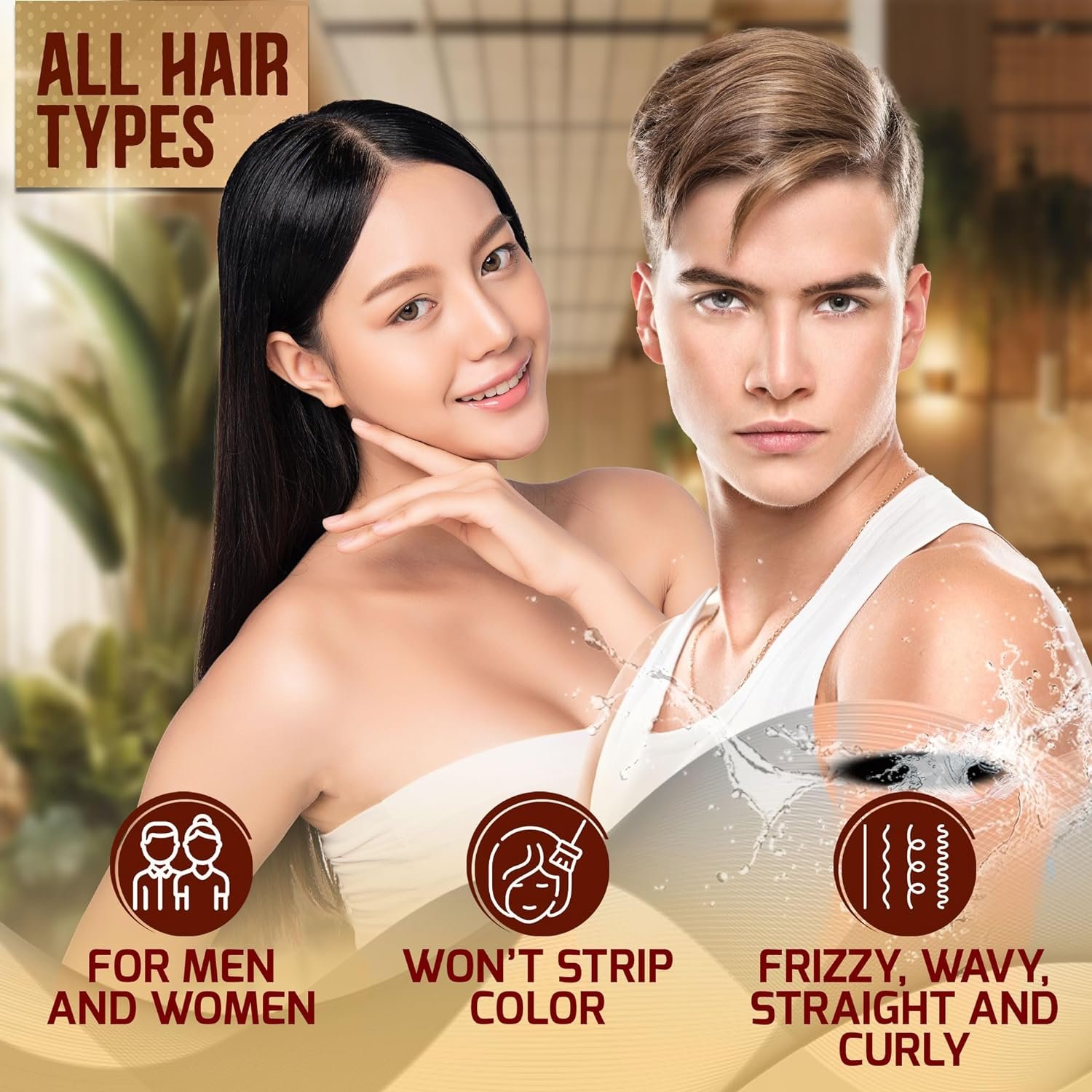 Moroccan Argan Oil Heat Protectant Spray for Hair - Leave In Thermal Guard against Flat Iron, Straightener and Blow Dry Damage - Hydrating Anti Frizz Control for Straight, Black and Curly Locks - Image 6