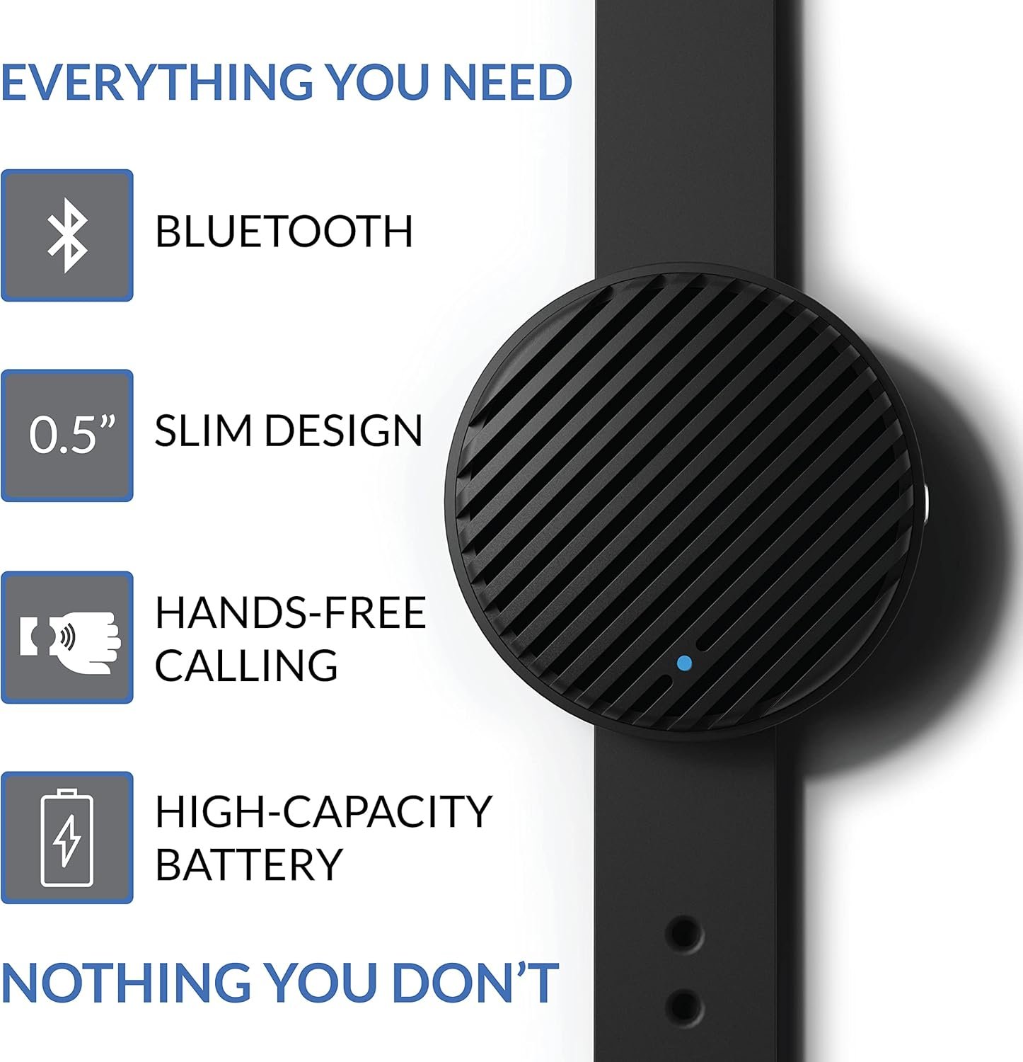 BoomBand Wearable Wireless Waterproof Wrist Portable Sports Bluetooth Speaker Watch with Speakerphone & Ultra Low Profile Design for Climbing, Hiking, Running - Image 5