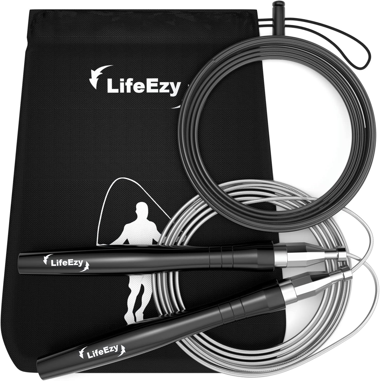 Jump Rope, High Speed Weighted Jump Rope - Premium Quality Tangle-Free - Self-Locking Screw-Free Design - Jump Ropes for Fitness - Skipping Rope for Workout Fitness, Crossfit & Home Exercises - Image 2