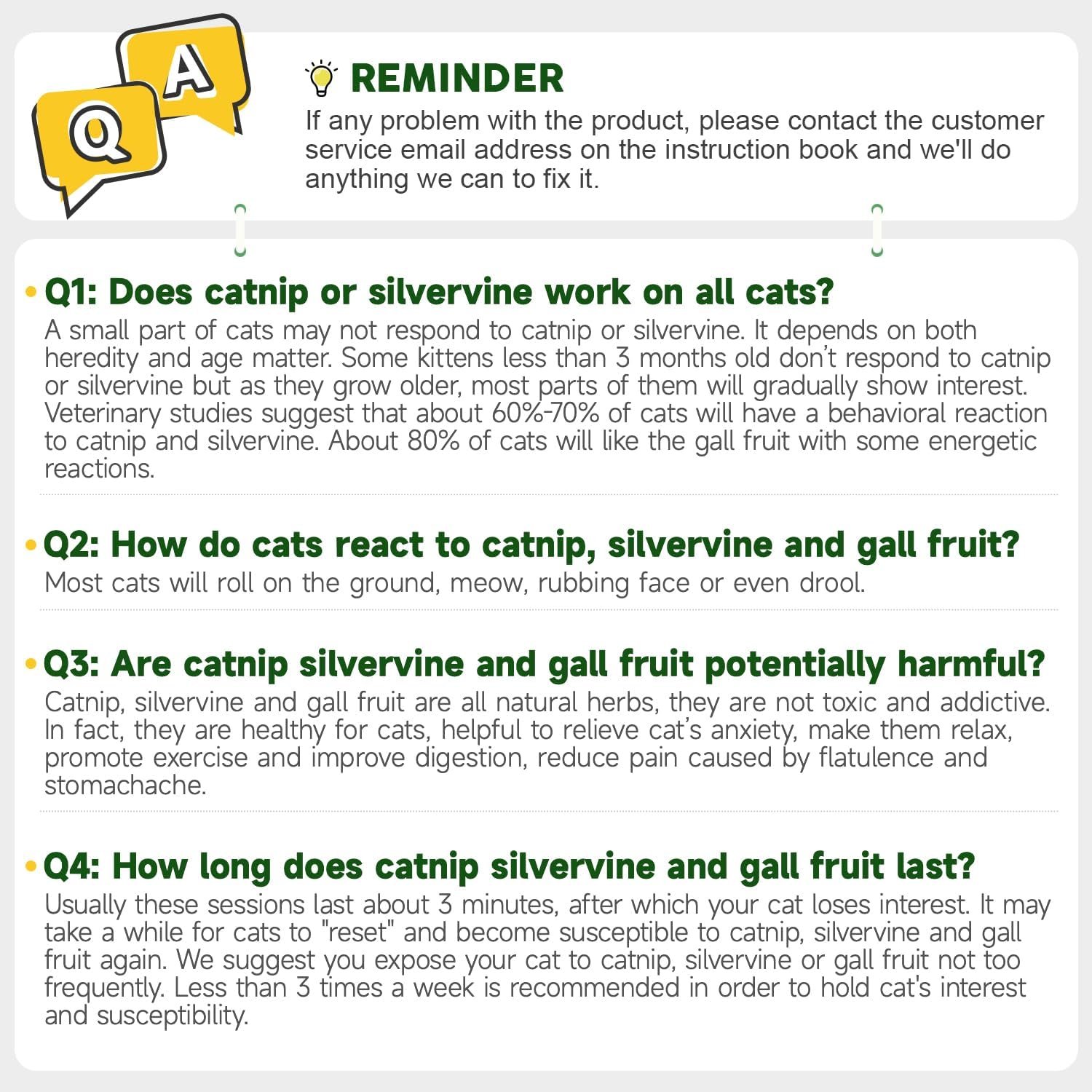 Potaroma Catnip Toys Balls 4 Pcs, Extra Cat Energy Ball, Edible Kitten Silvervine Toys for Cats Lick, Healthy Kitty Teeth Cleaning Dental Chew Toys, Cat Wall Treats (Green) - Image 7