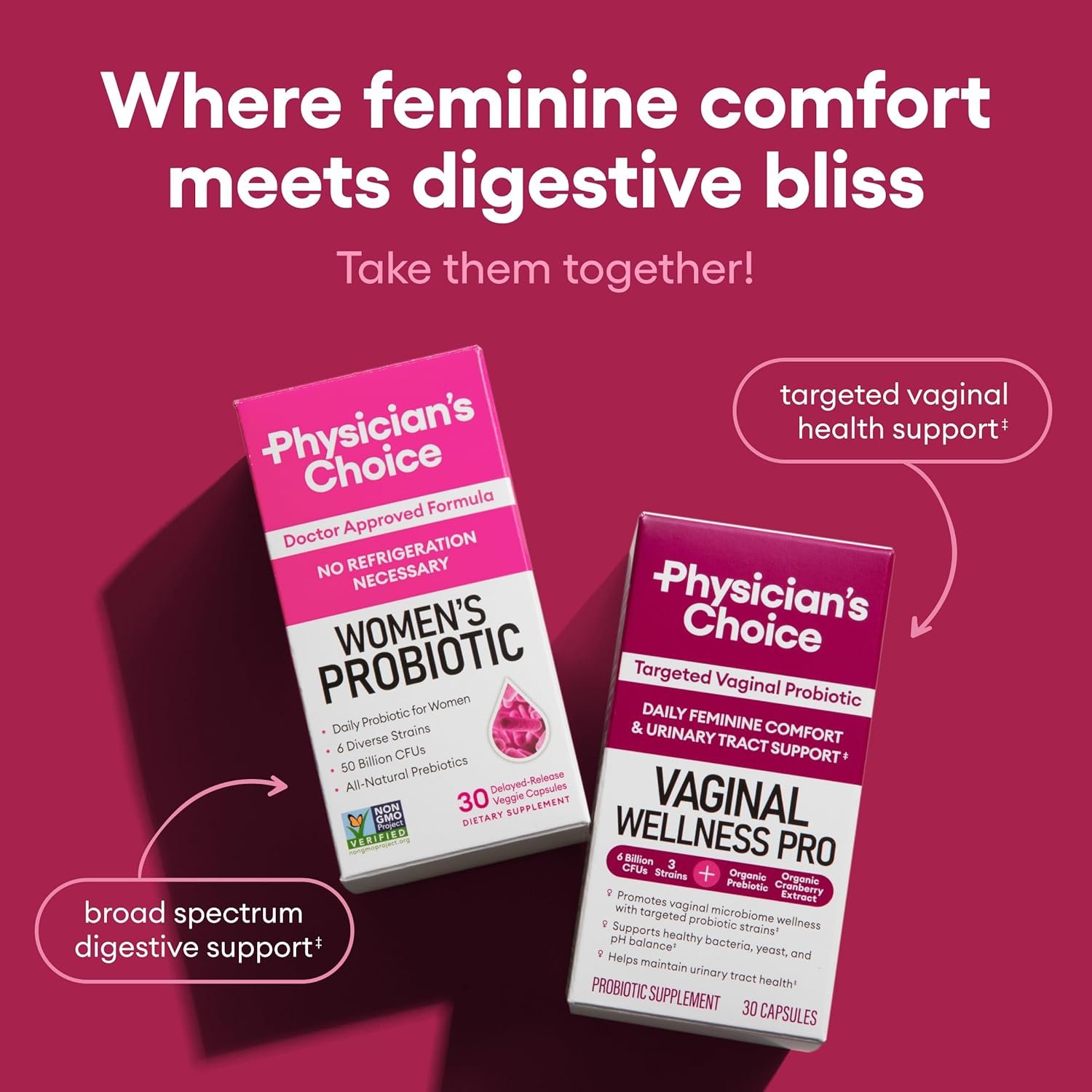 Physician's Choice Probiotics for Women - PH Balance, Digestive, UT, & Feminine Health - 50 Billion CFU - 6 Unique Strains for Women - Organic Prebiotics, Cranberry Extract+ - Women Probiotic - 30 CT - Image 5
