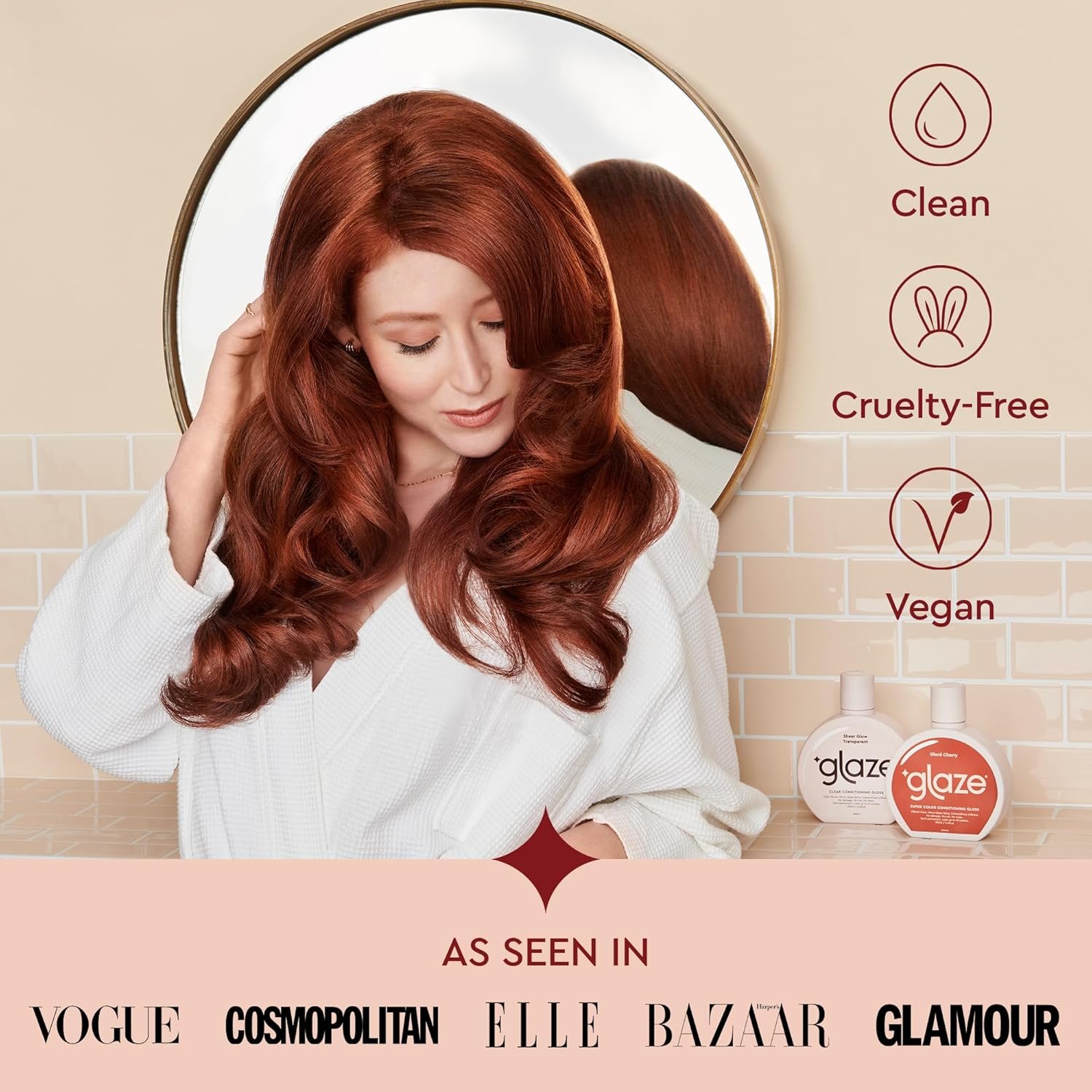 Glaze Conditioning Gloss - Tinted Moisturizer for Vibrant Red/Auburn Hair - Boosts Color, Repairs Damage & Adds Mirror Shine - Glace Cherry, 6.4 oz - Image 8