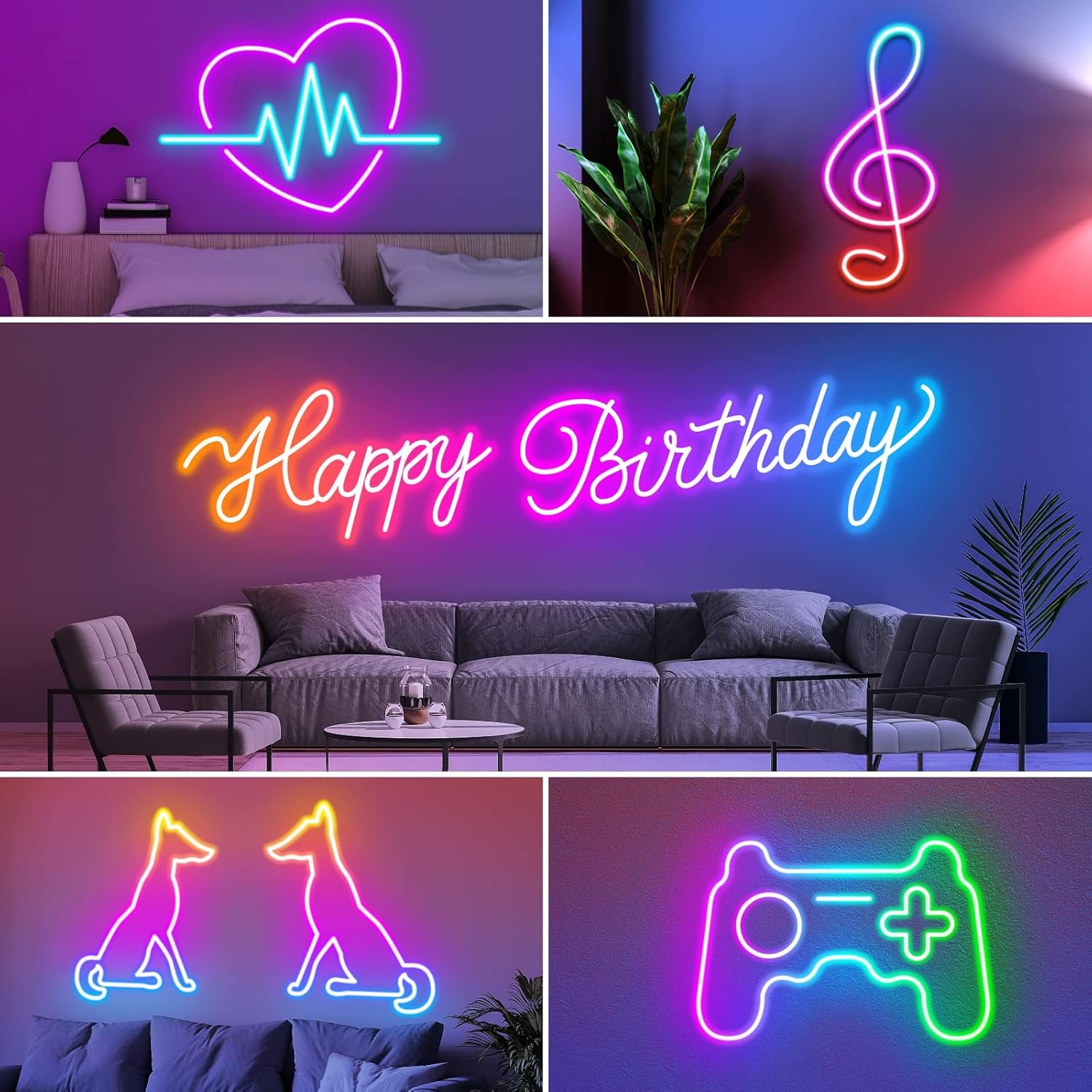 20Ft Neon Rope Lights,Flexible Led Rope Lights Control with App/Remote,Multiple Modes Rope Lights,IP65 Outdoor RGB Led Neon Lights Waterproof,Music Sync Gaming Led Neon Light Strip for Bedroom Decor - Image 5