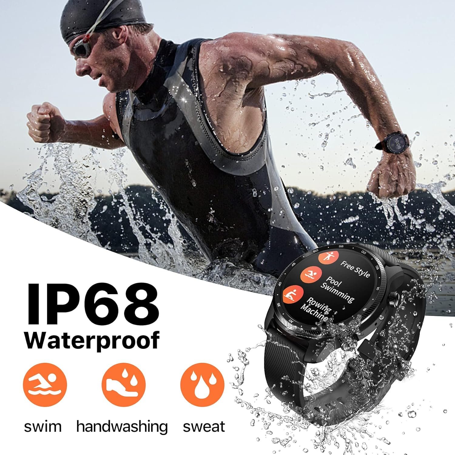 Ticwatch Pro 3 Ultra GPS Smartwatch Qualcomm SDW4100 and Mobvoi Dual Processor System Wear OS Smart Watch for Men Fatigue Assessment 3-45 Days Battery NFC Mic Speaker iOS Android Compatible - Image 7