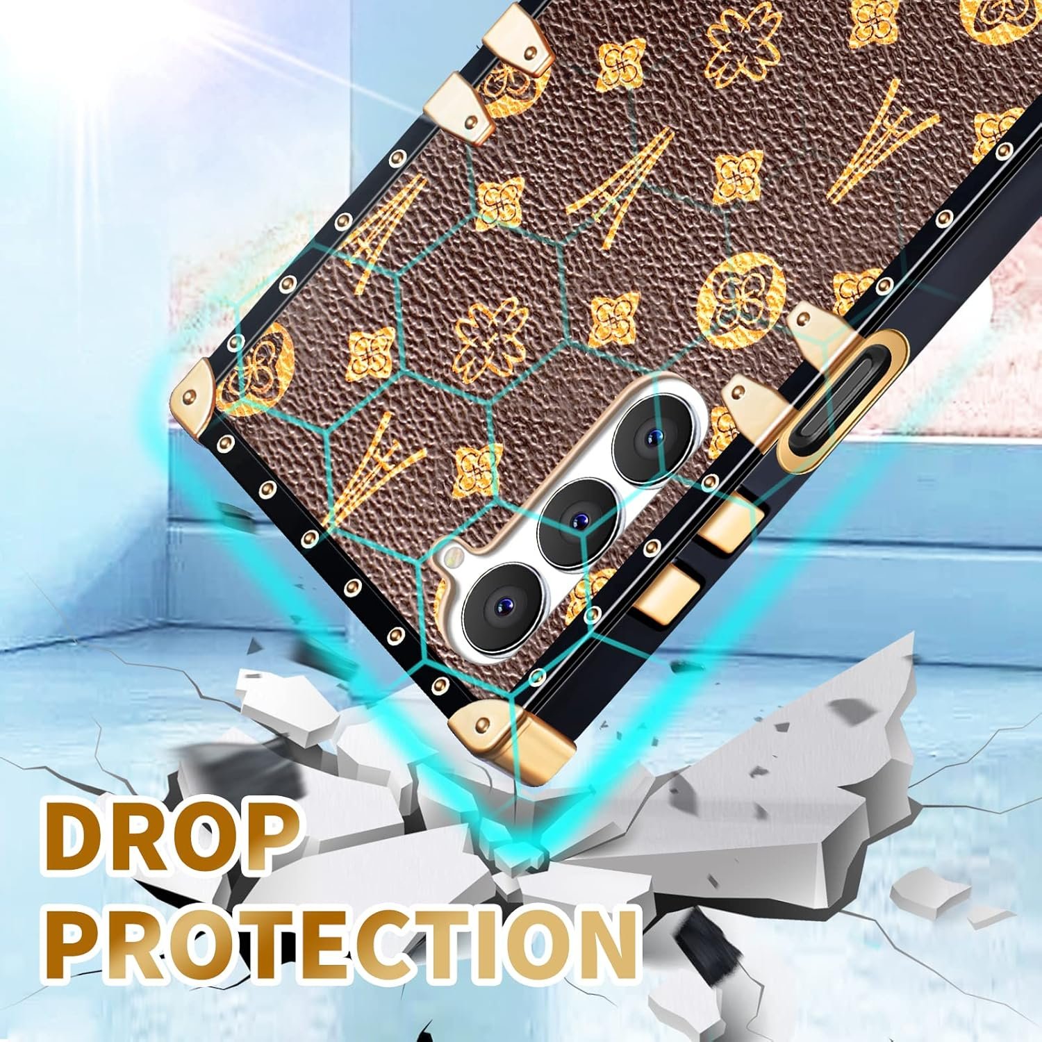 Loheckle for Samsung Galaxy A14 5G Case for Women, Designer Cases for Samsung A14 5G Case with Ring Stand Holder and Lanyard, Stylish Tower Luxury Cover for Galaxy A14 5G 6.6 Inch - Image 7